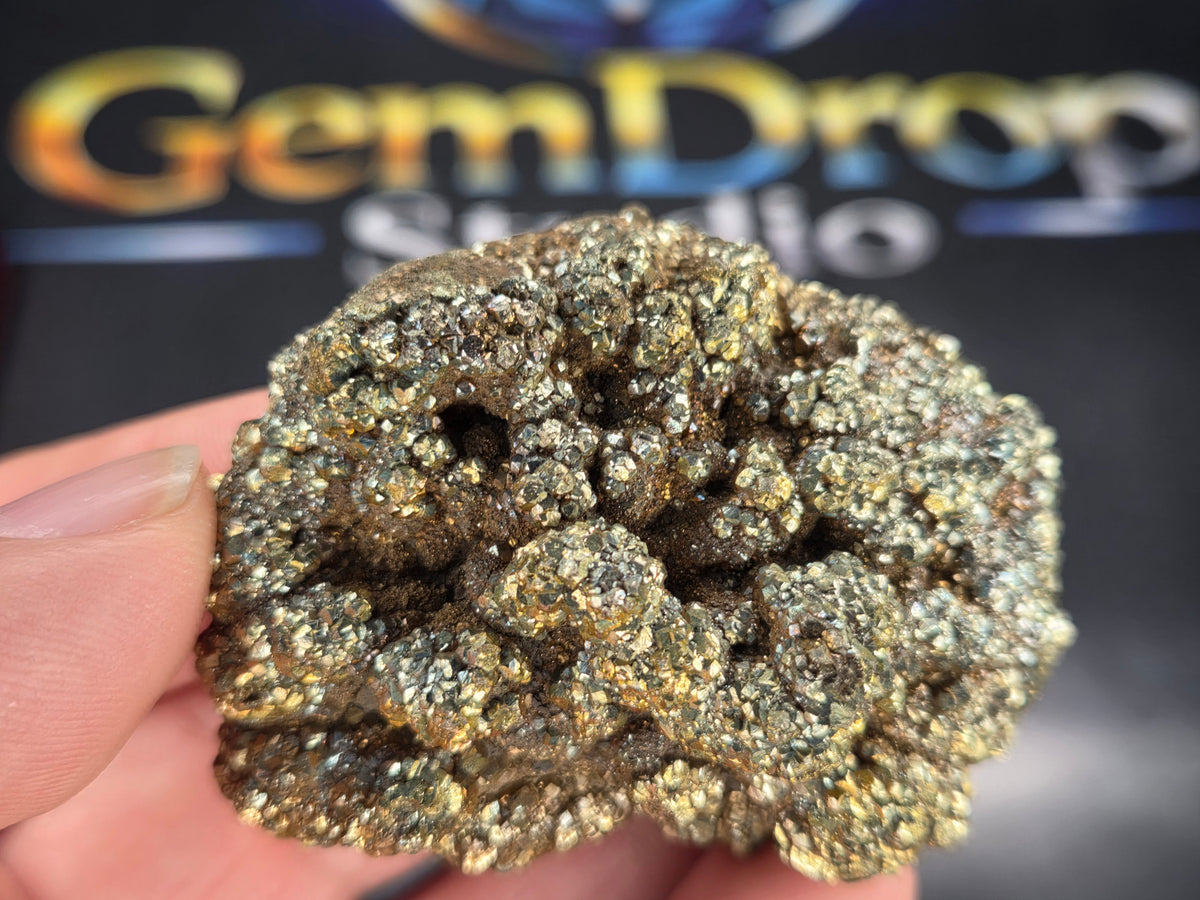Natural Rainbow Iridescent Pyrite #001