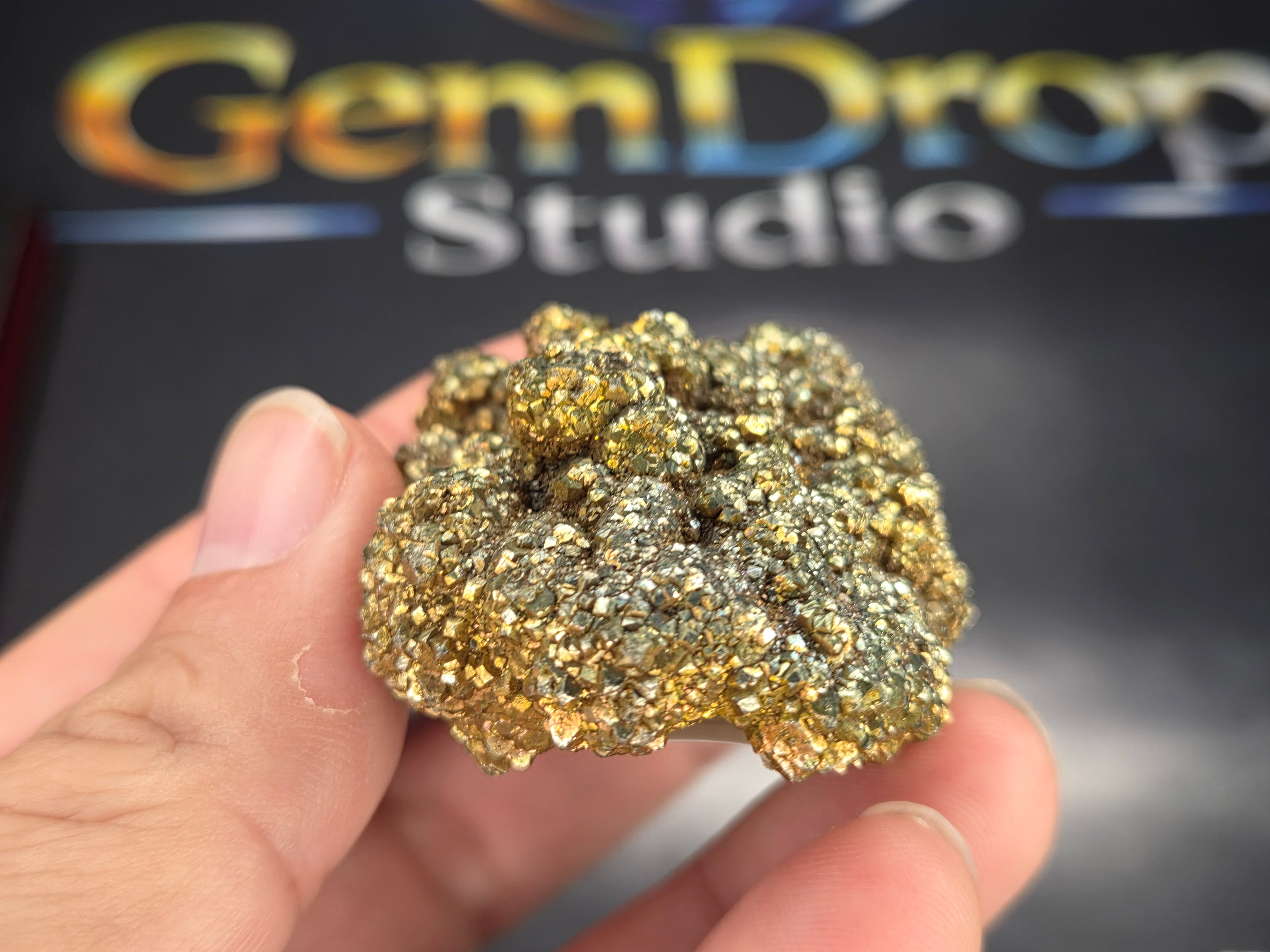 Natural Rainbow Iridescent Pyrite #001