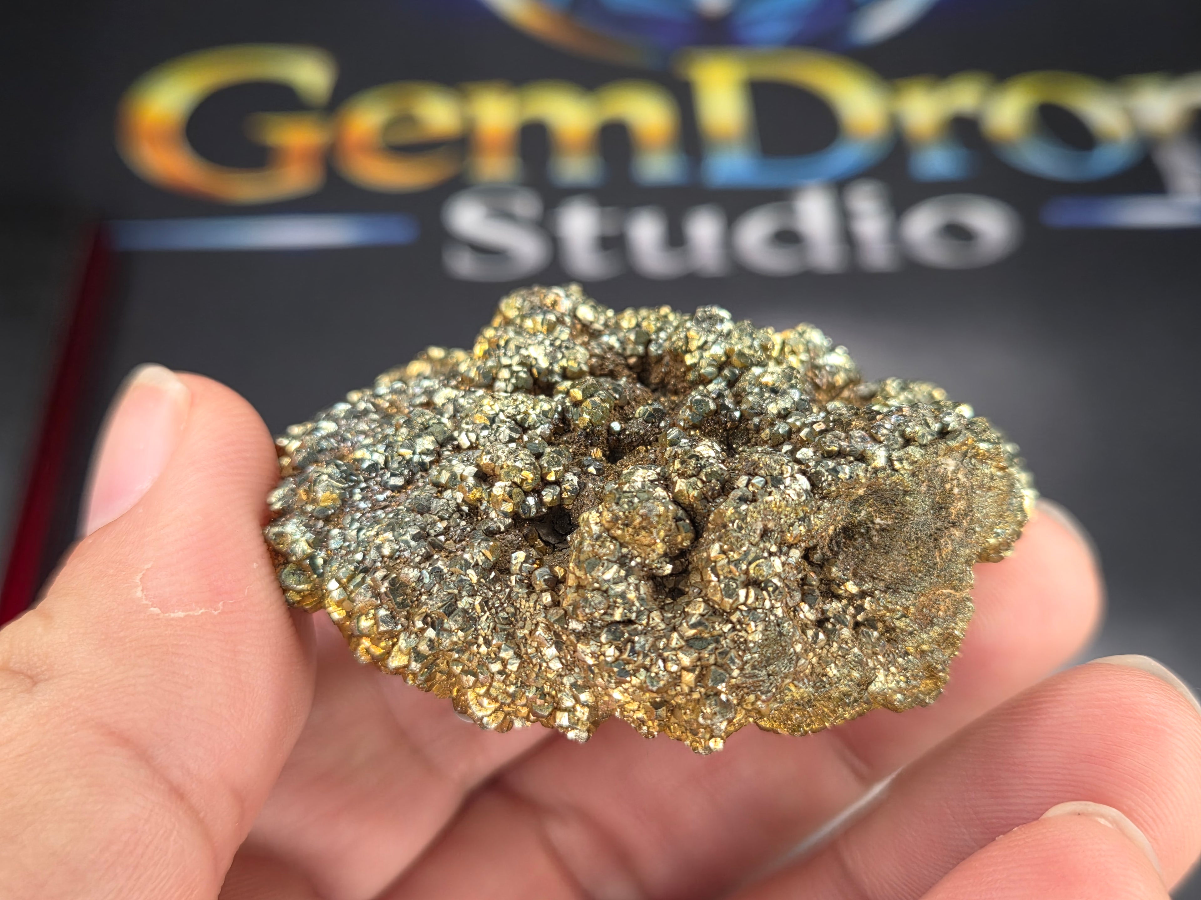 Natural Rainbow Iridescent Pyrite #001