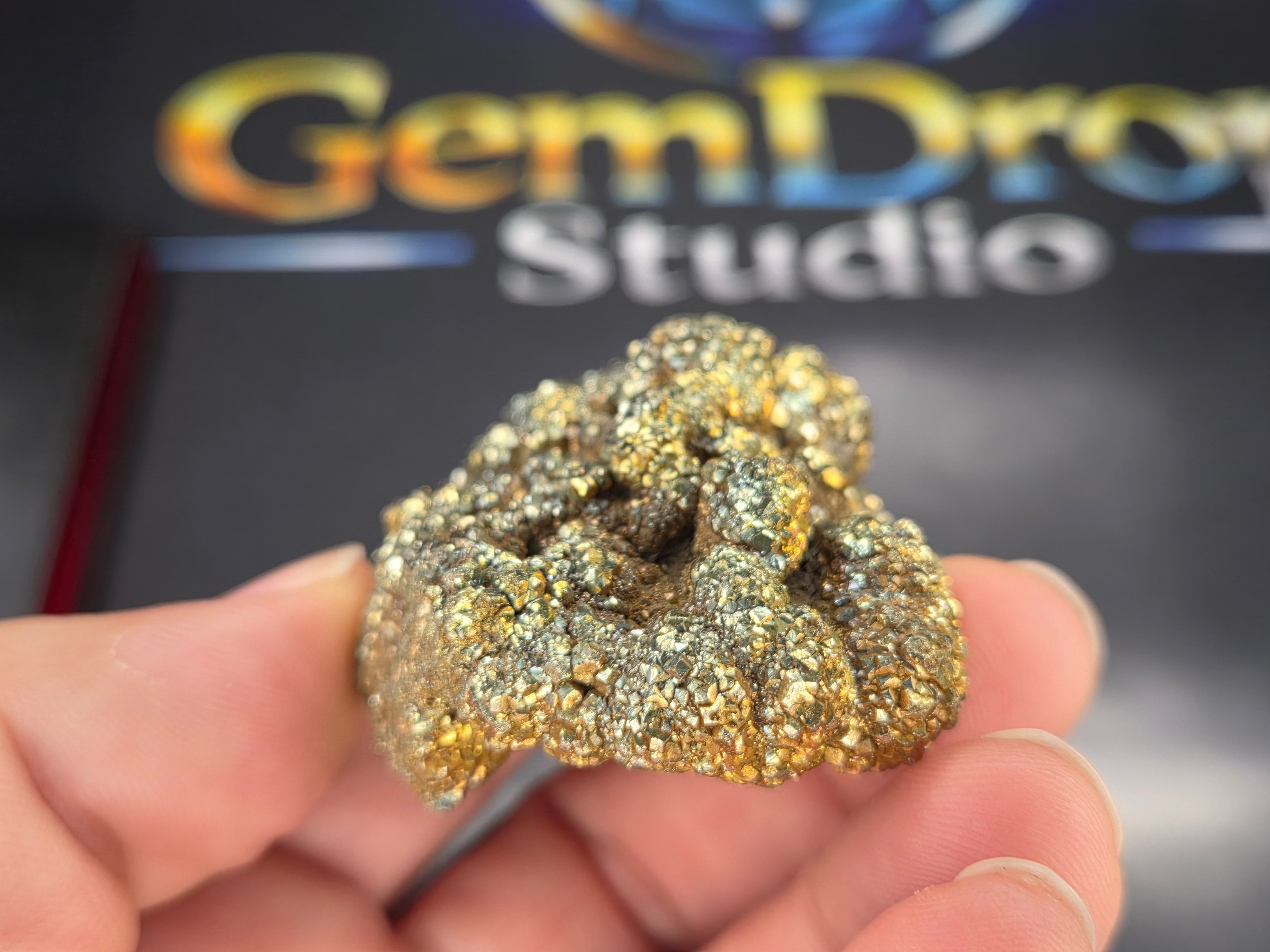 Natural Rainbow Iridescent Pyrite #001