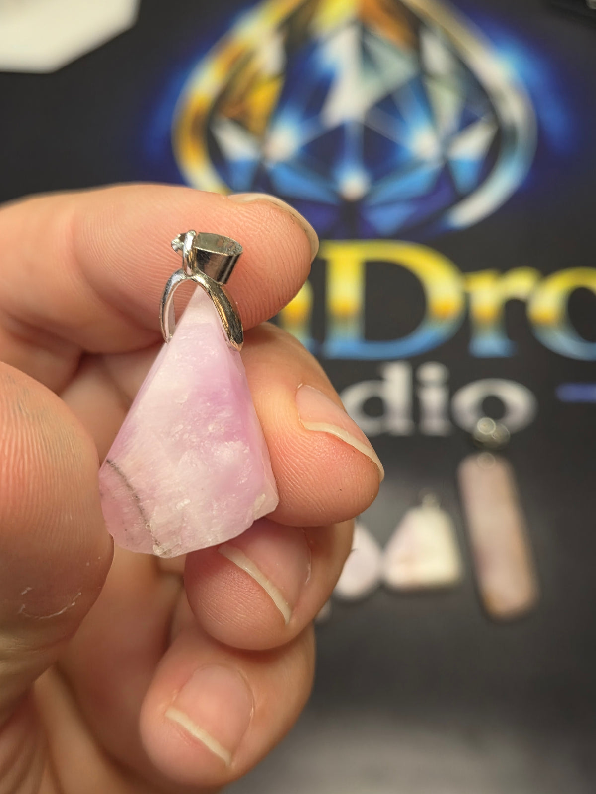 Pink	Aragonite Pendant