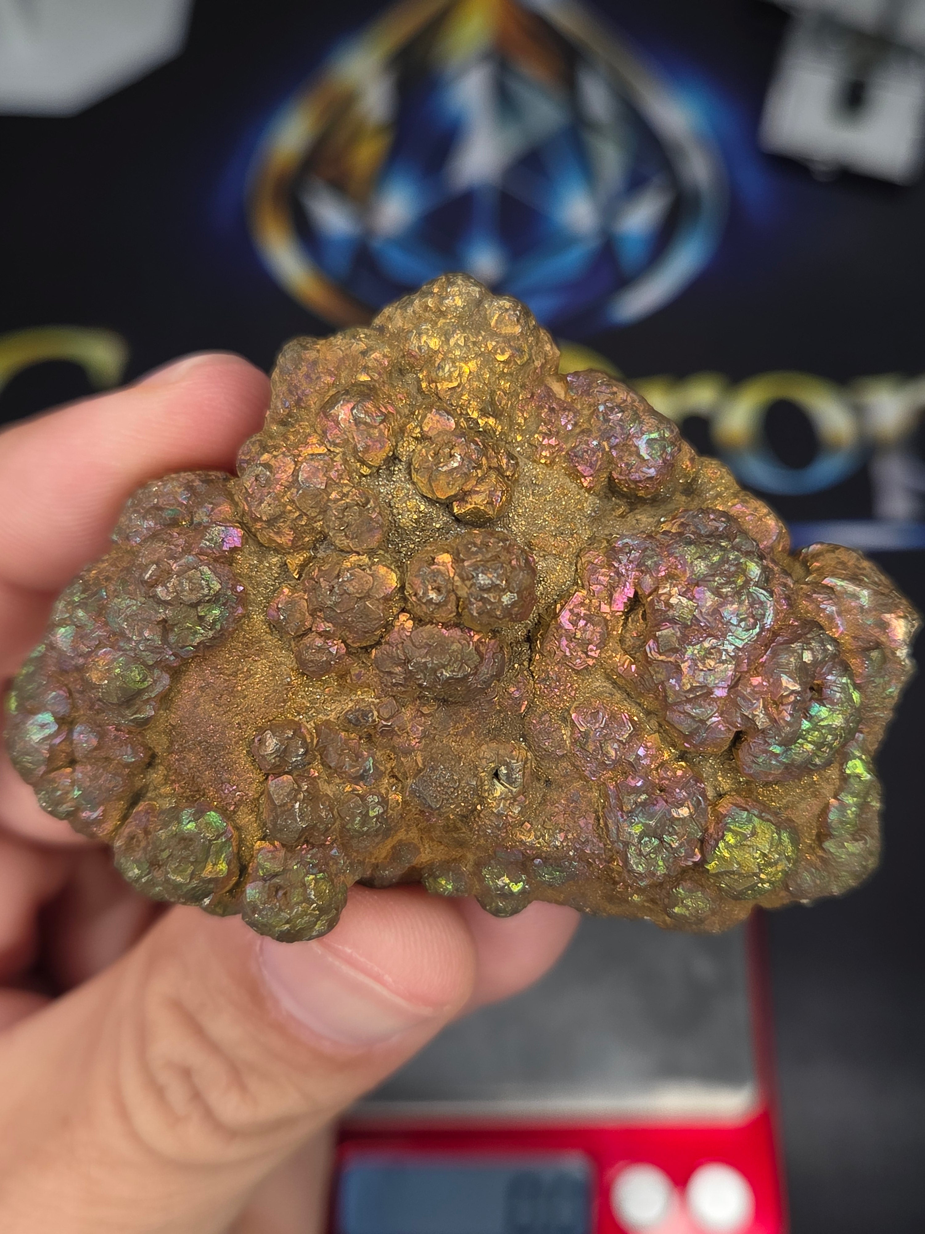Natural Rainbow Iridescent Pyrite #002
