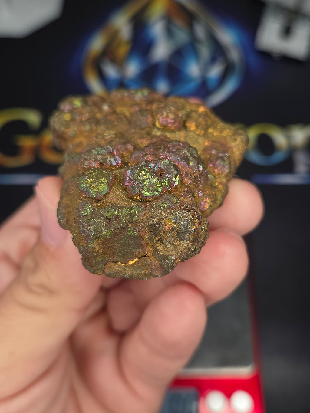 Natural Rainbow Iridescent Pyrite #002