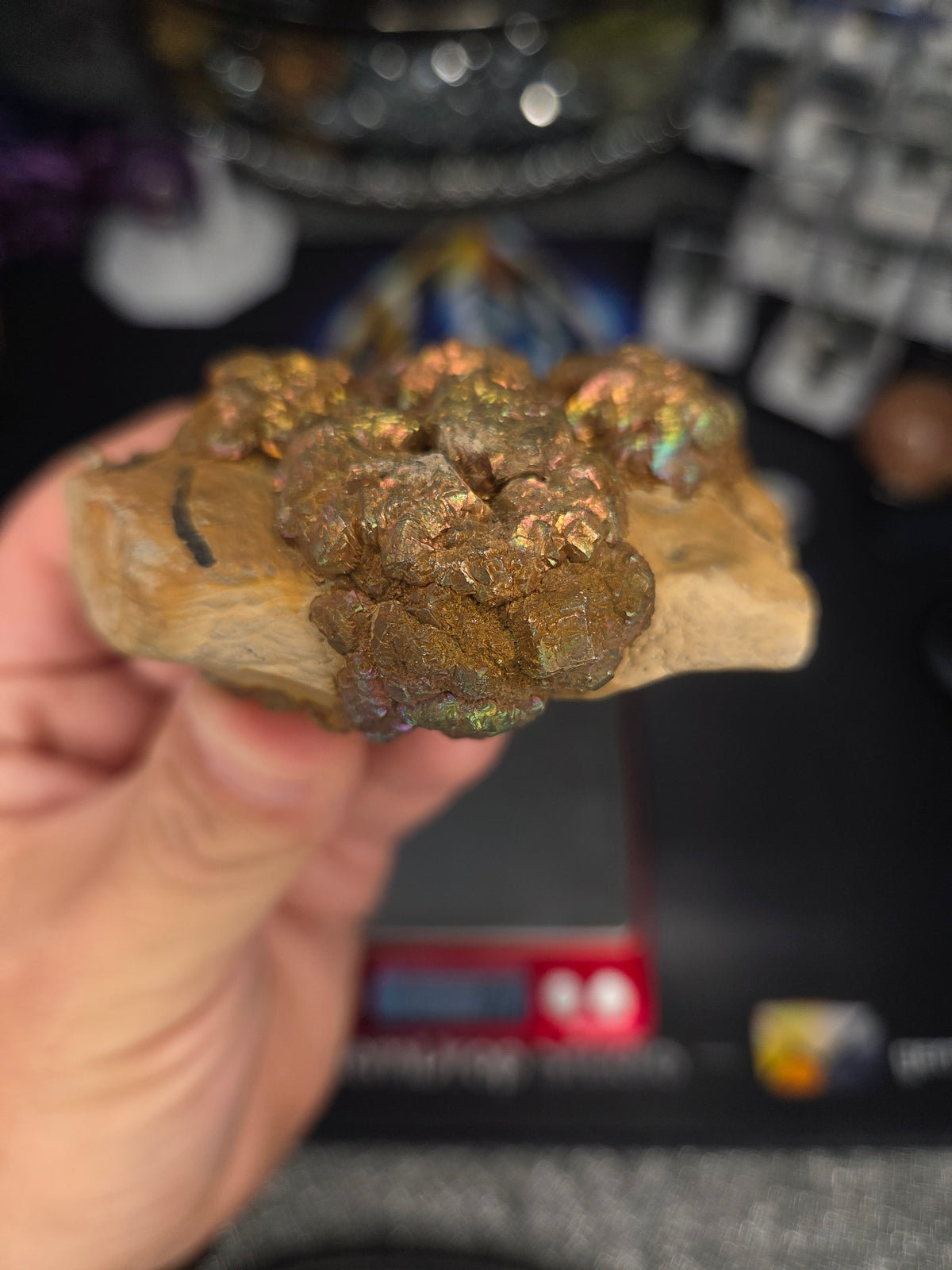 Natural Rainbow Iridescent Pyrite #003