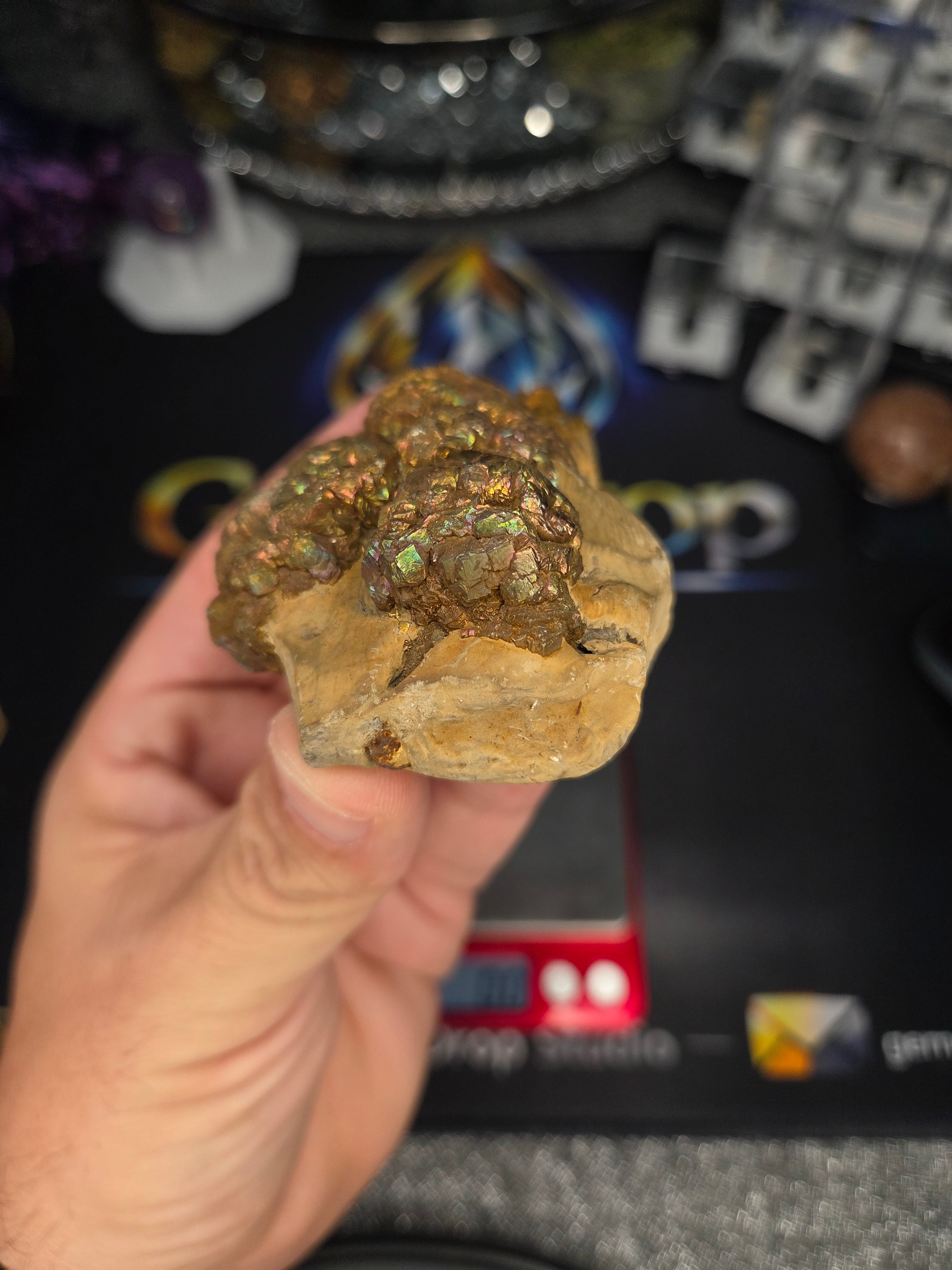 Natural Rainbow Iridescent Pyrite #003