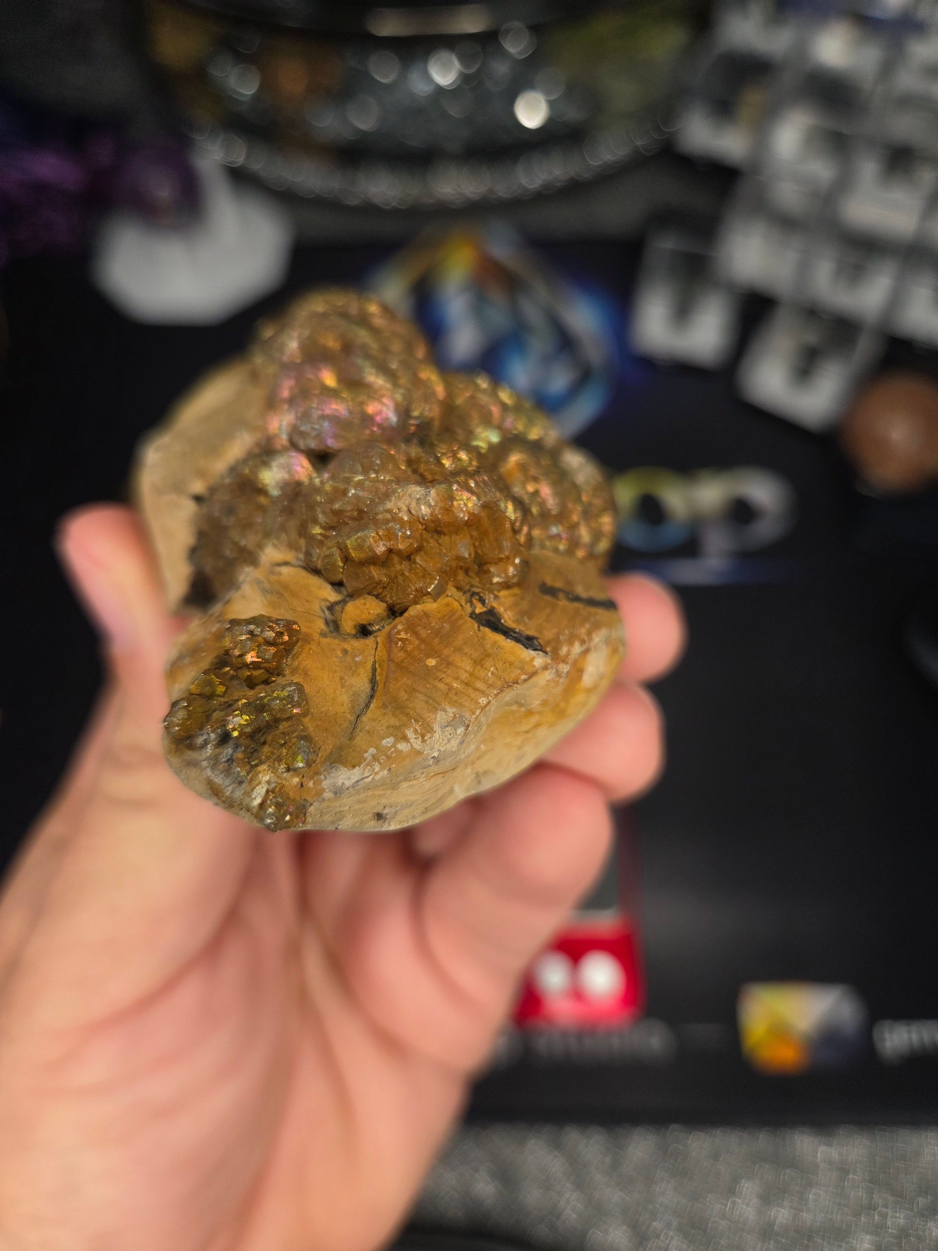 Natural Rainbow Iridescent Pyrite #003