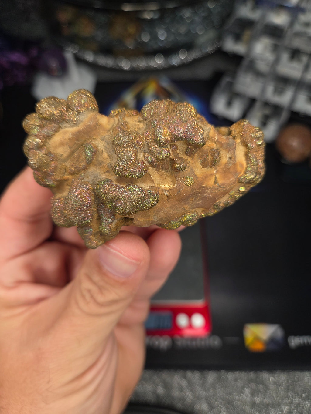 Natural Rainbow Iridescent Pyrite #004