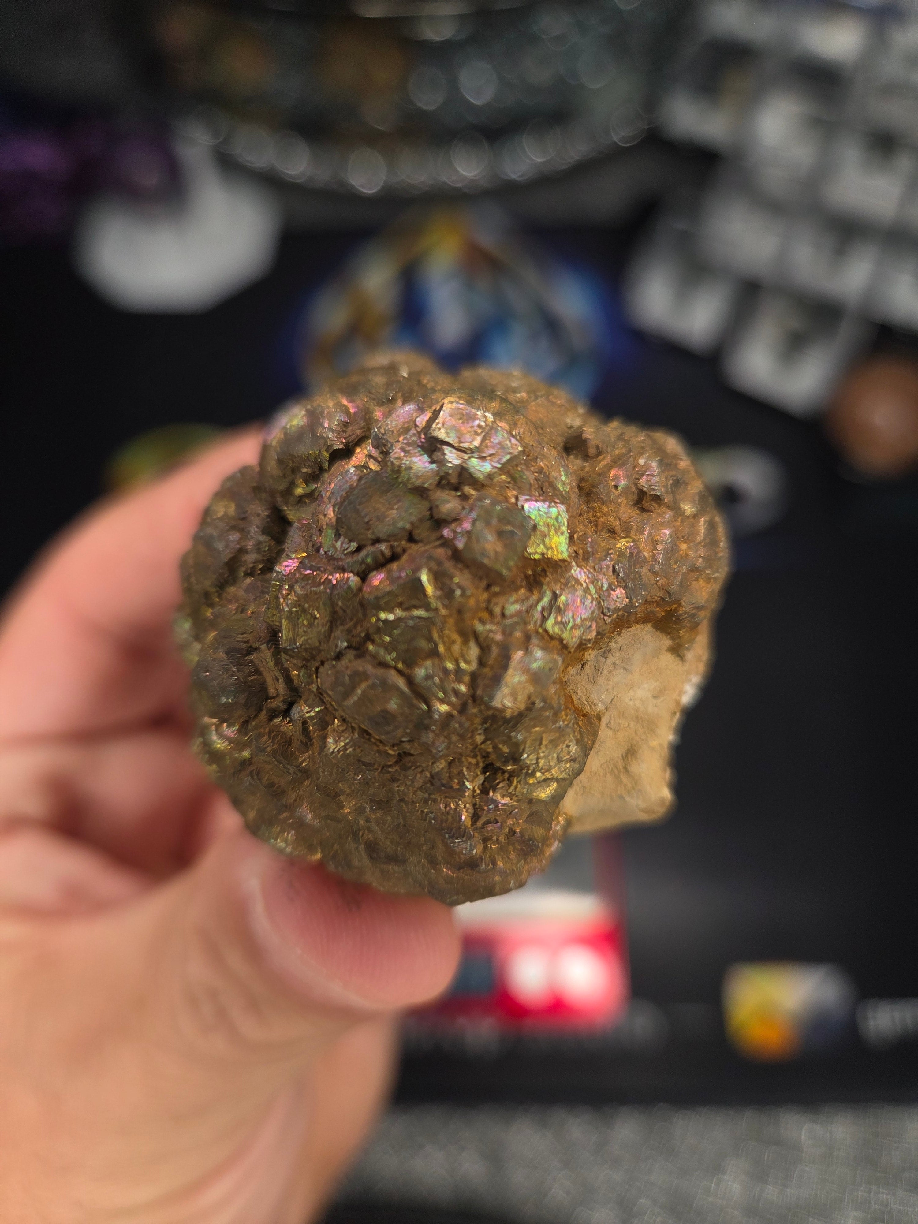 Natural Rainbow Iridescent Pyrite #005