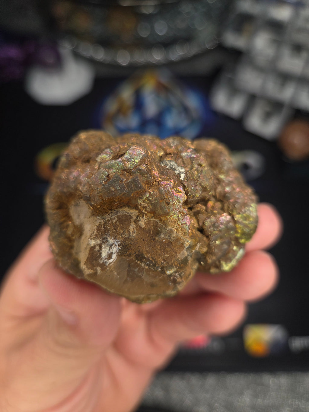 Natural Rainbow Iridescent Pyrite #005