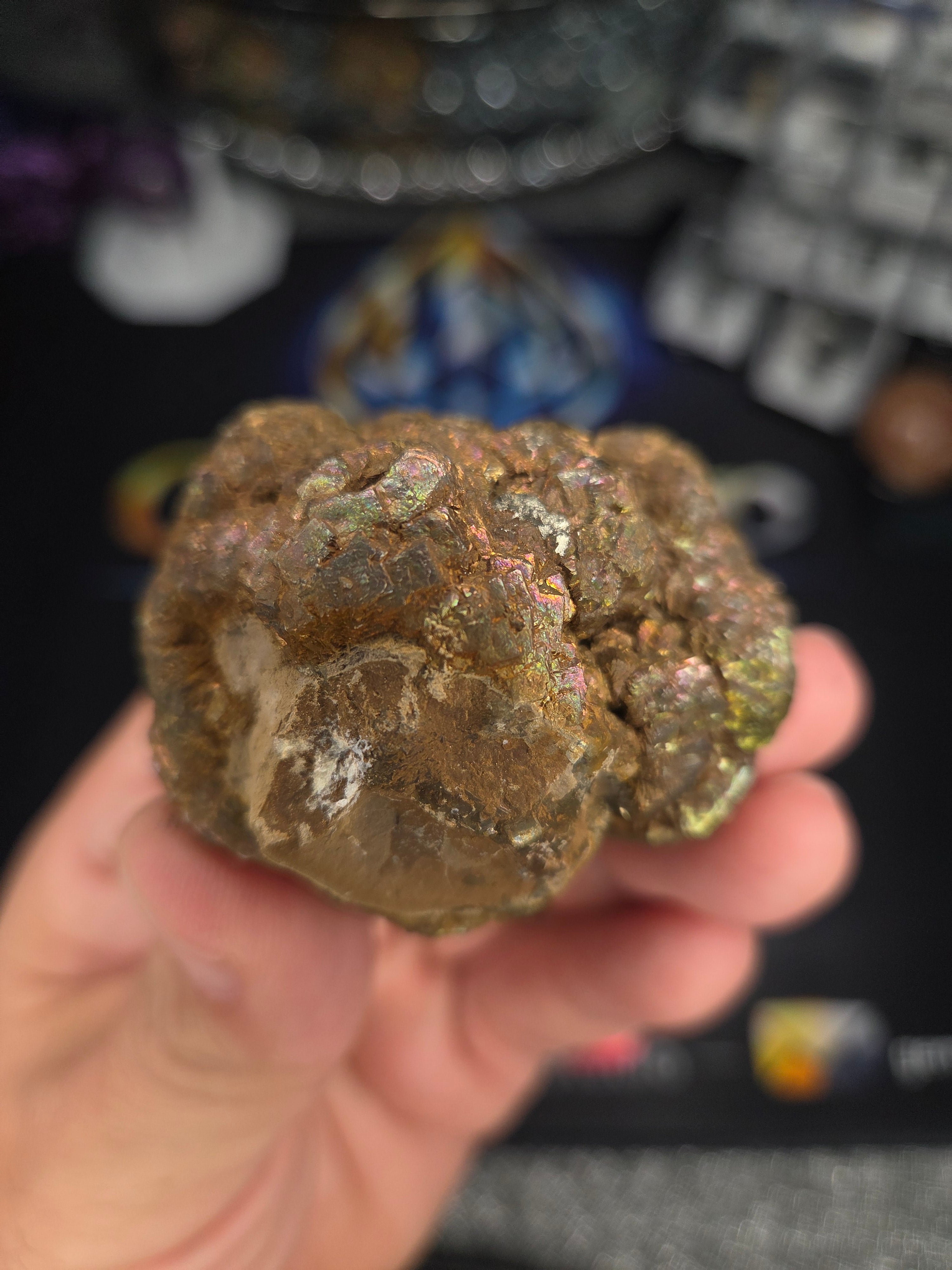 Natural Rainbow Iridescent Pyrite #005