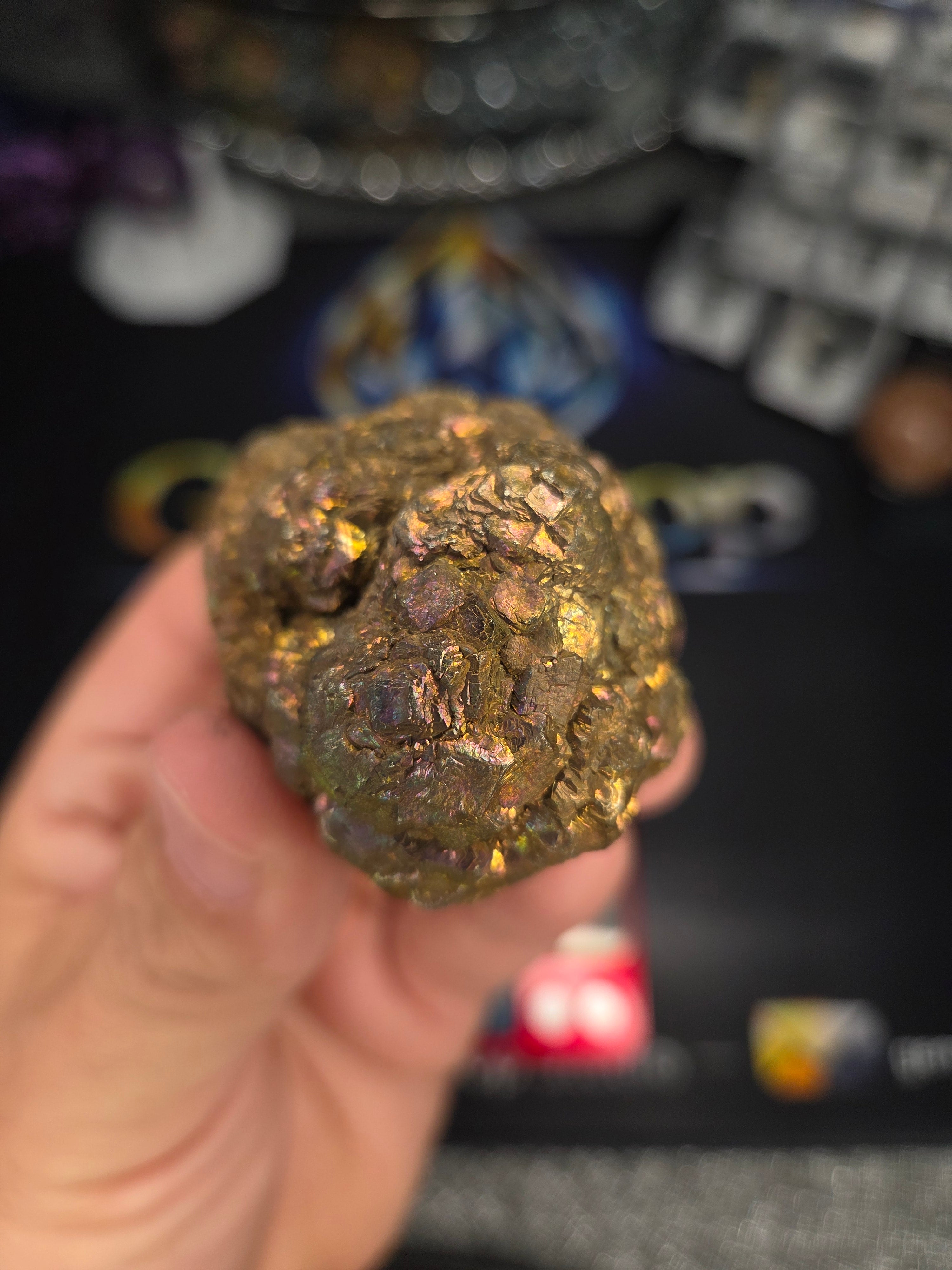 Natural Rainbow Iridescent Pyrite #005