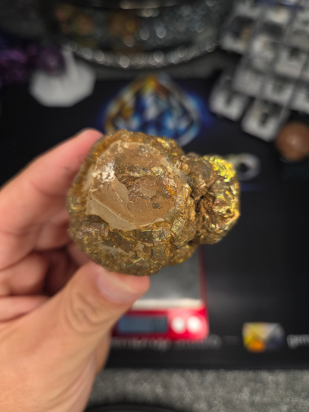 Natural Rainbow Iridescent Pyrite #005