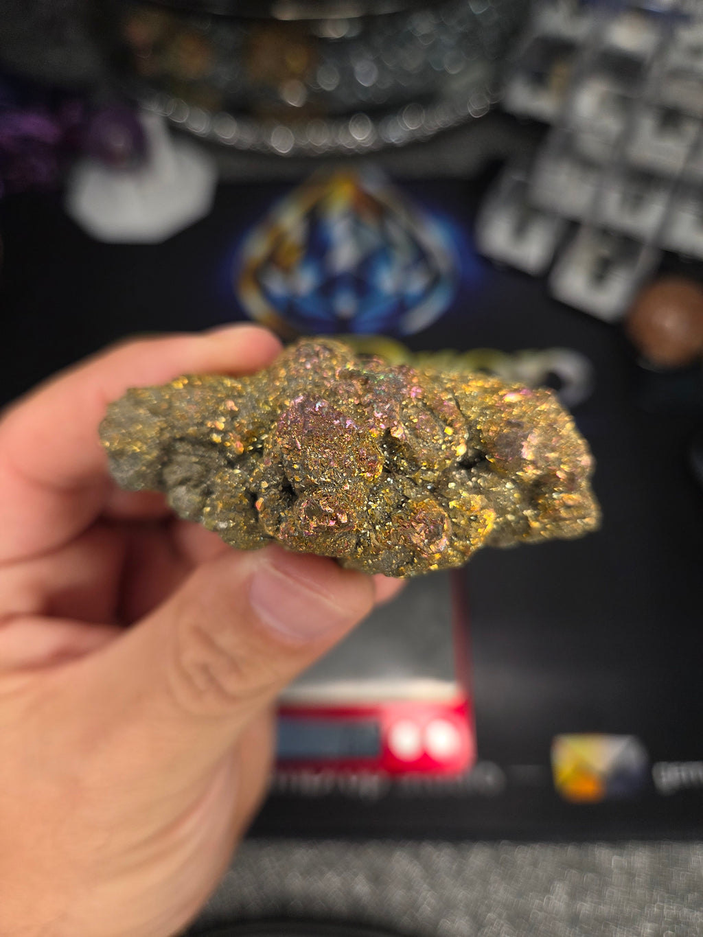 Natural Rainbow Iridescent Pyrite #006