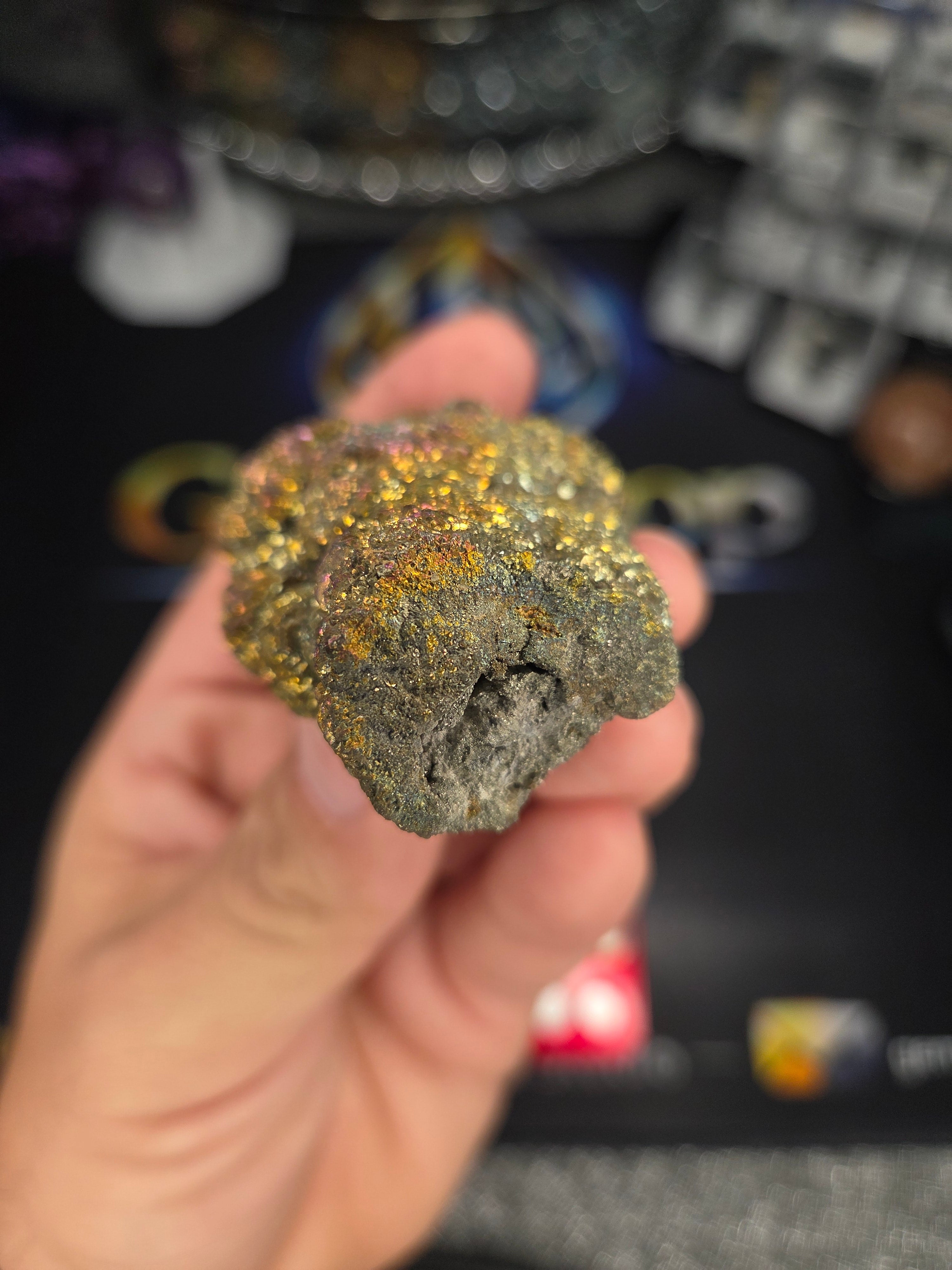 Natural Rainbow Iridescent Pyrite #006