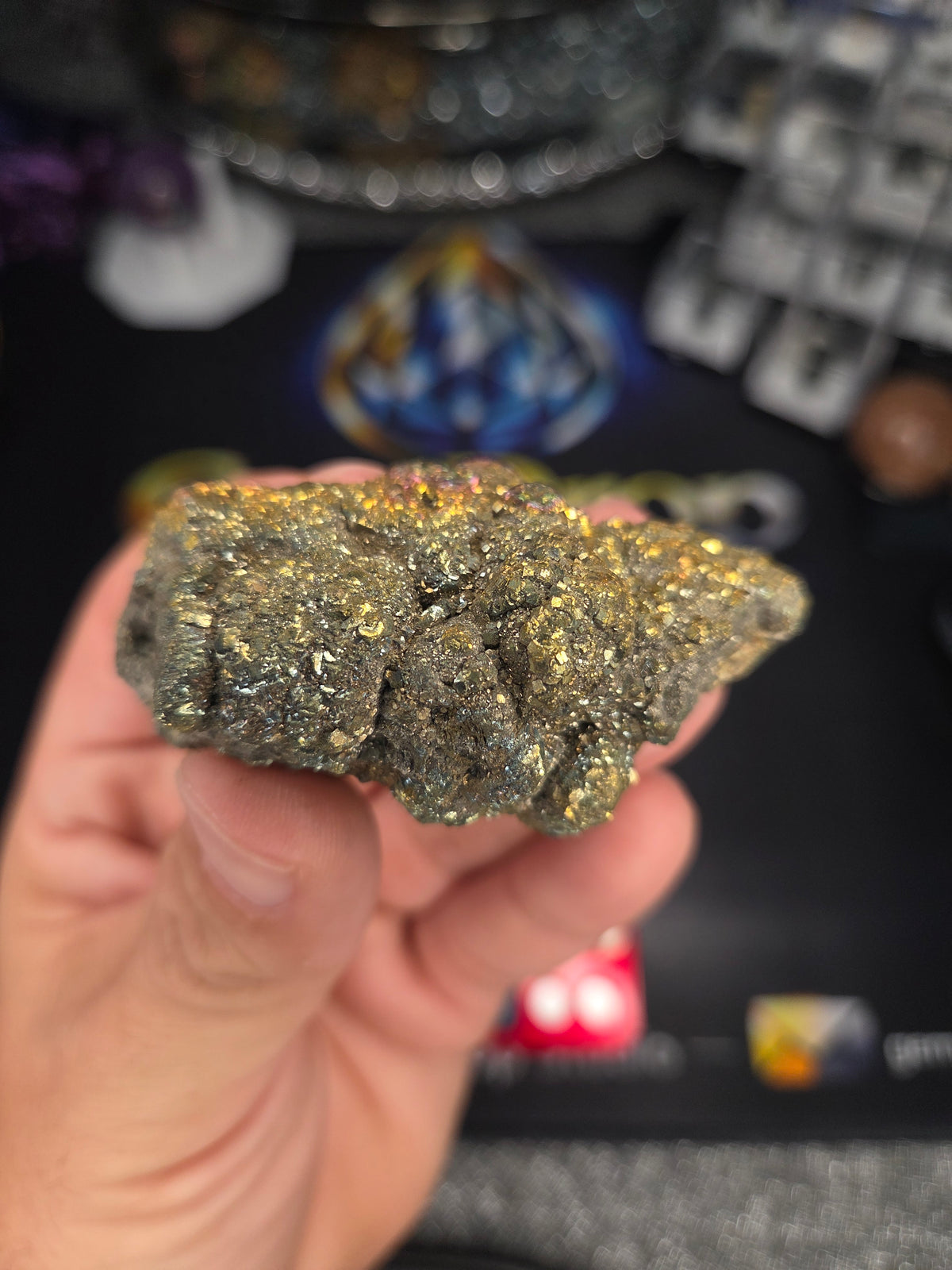 Natural Rainbow Iridescent Pyrite #006