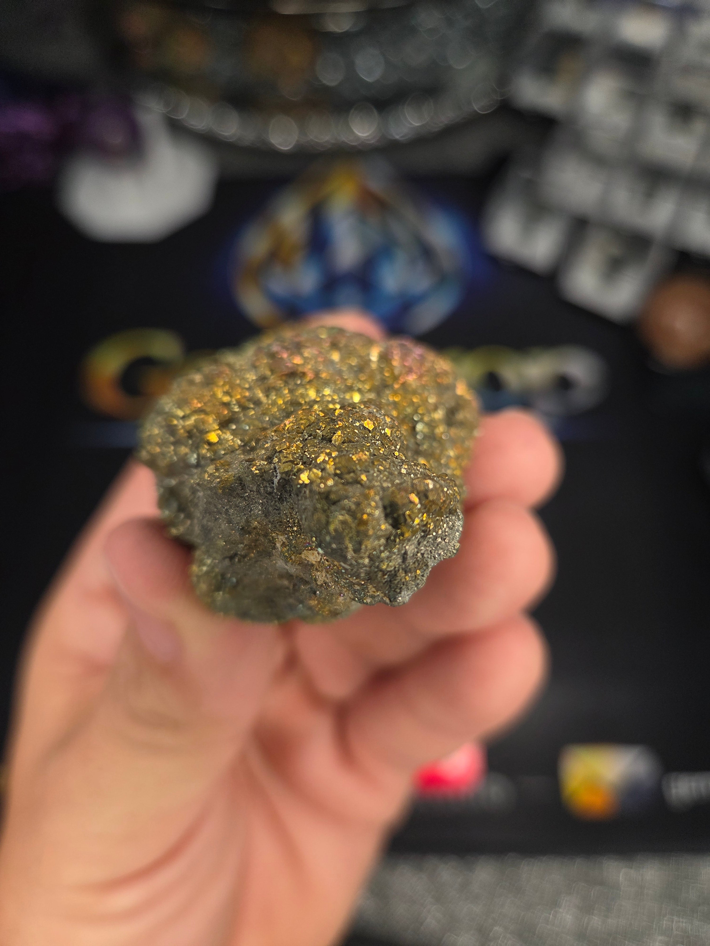 Natural Rainbow Iridescent Pyrite #006
