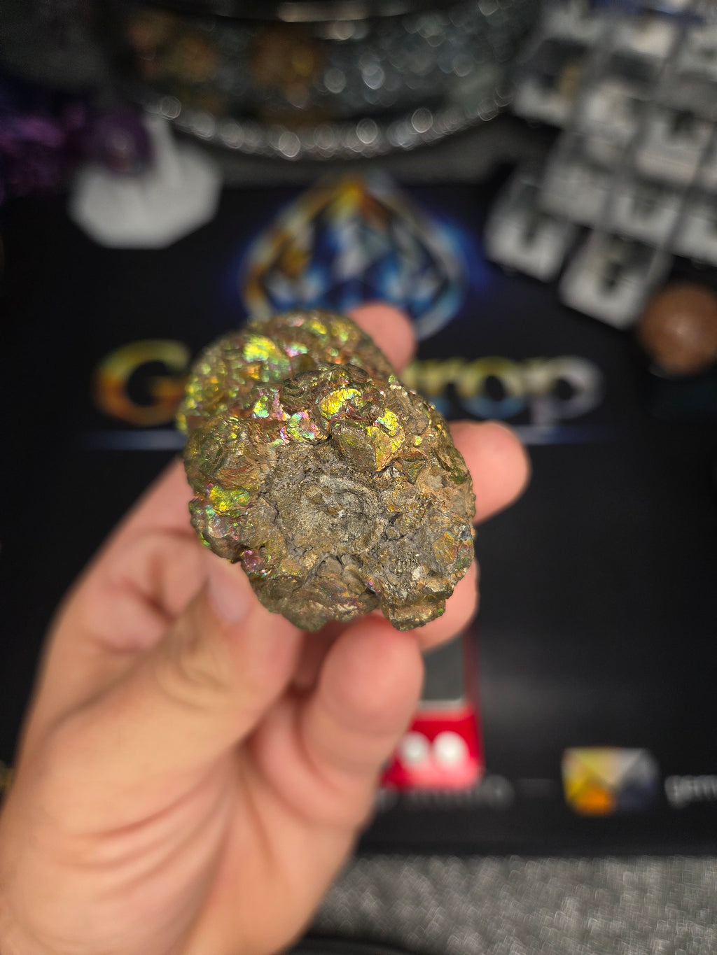 Natural Rainbow Iridescent Pyrite #007