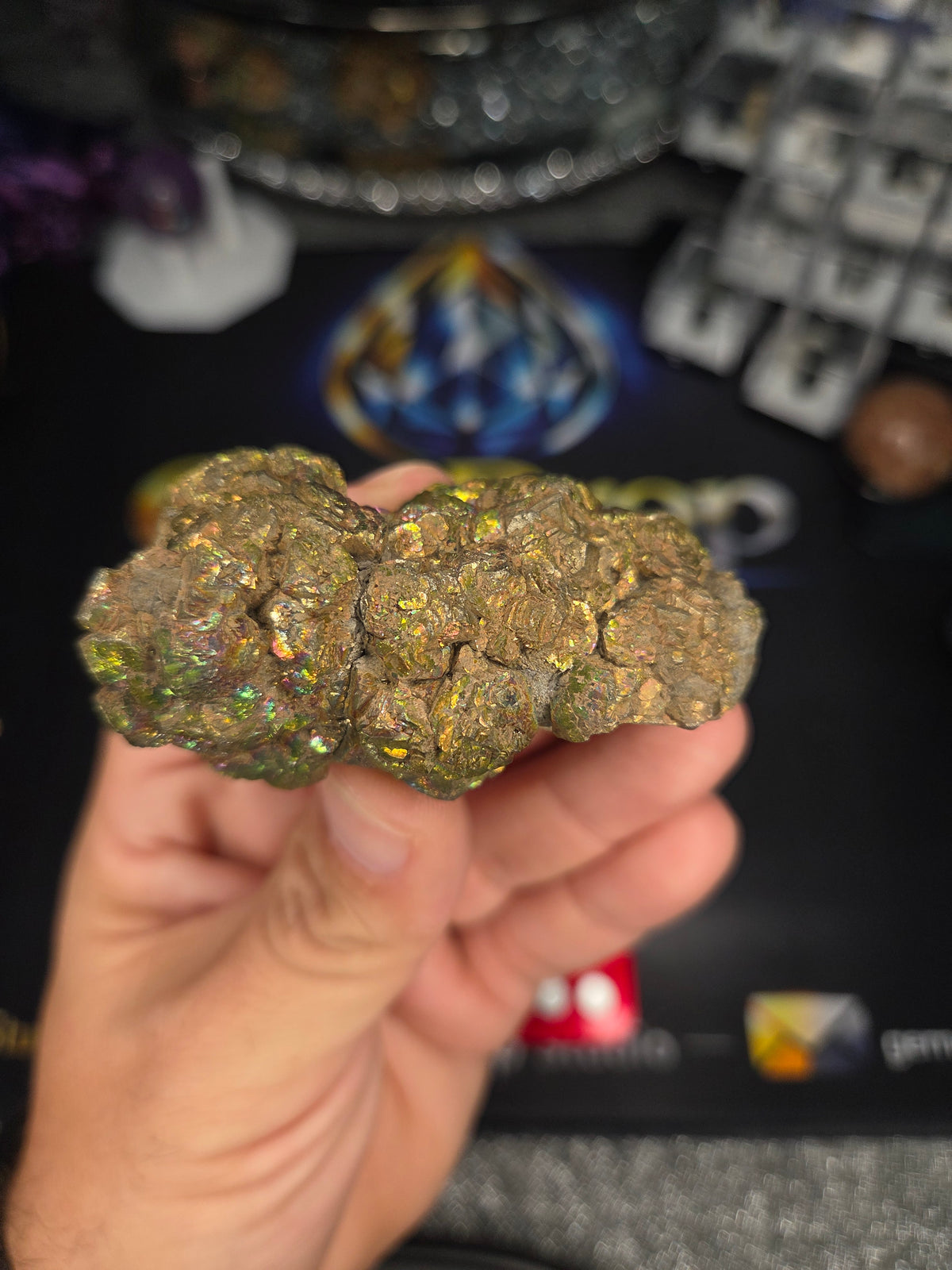 Natural Rainbow Iridescent Pyrite #007