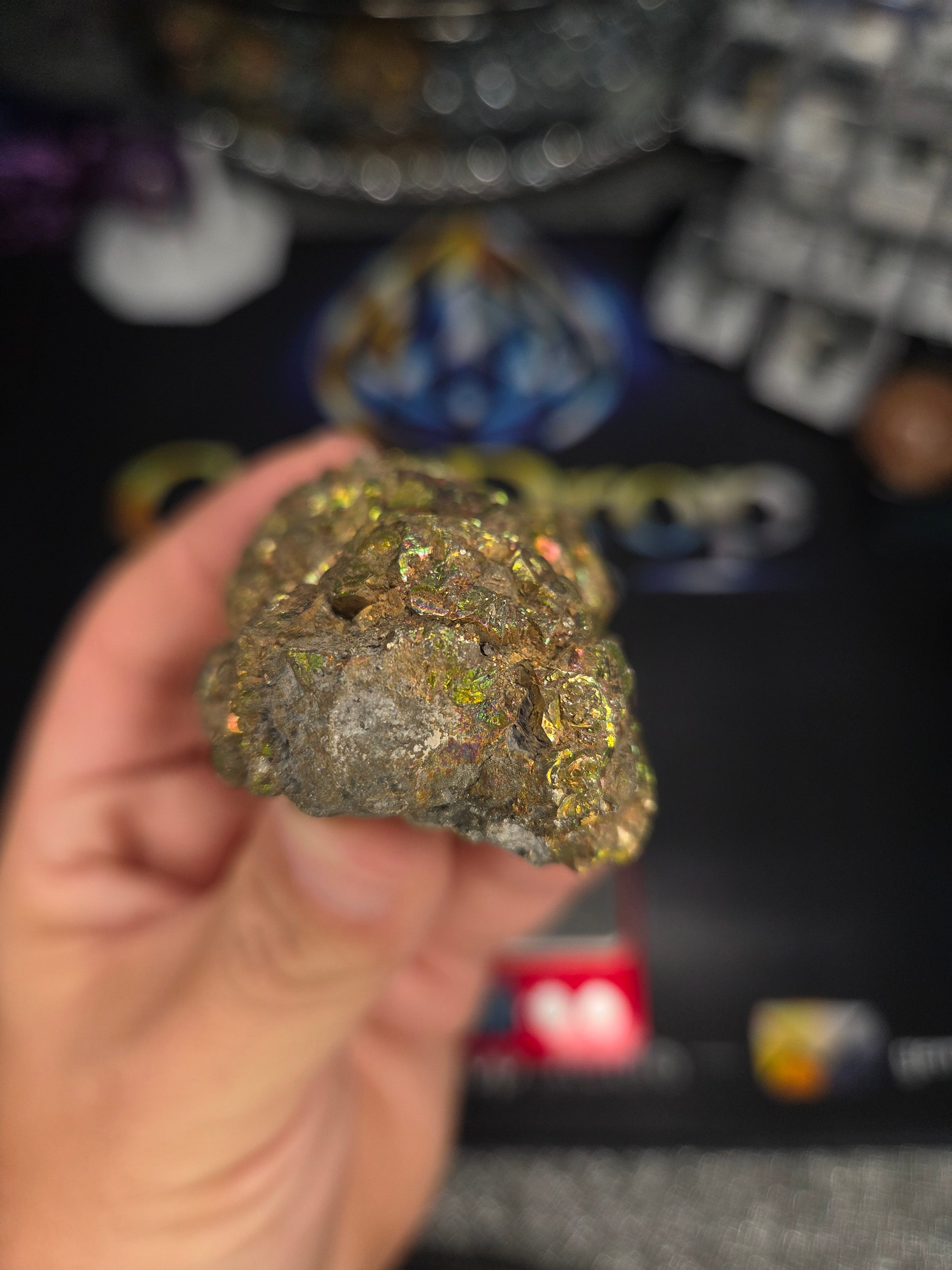 Natural Rainbow Iridescent Pyrite #007