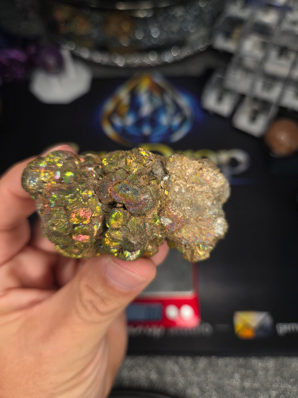 Natural Rainbow Iridescent Pyrite #007