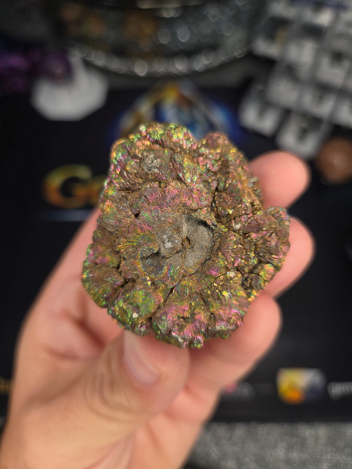 Natural Rainbow Iridescent Pyrite #008
