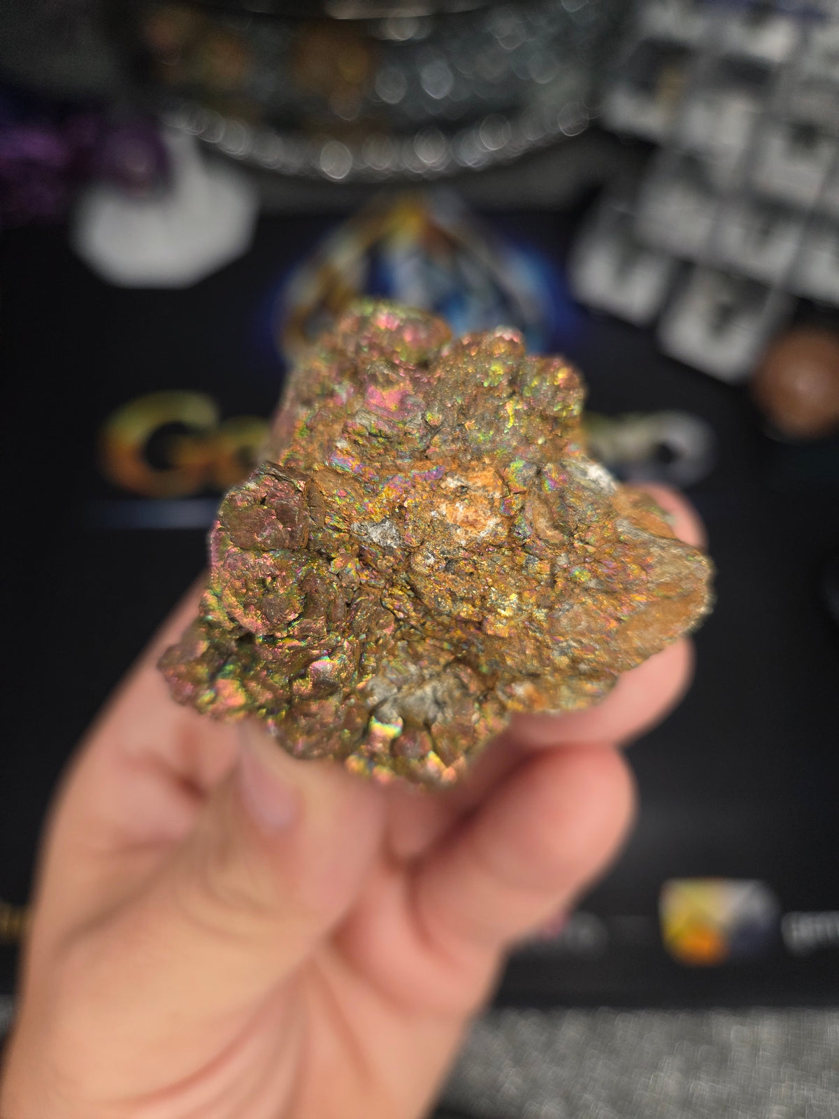 Natural Rainbow Iridescent Pyrite #008