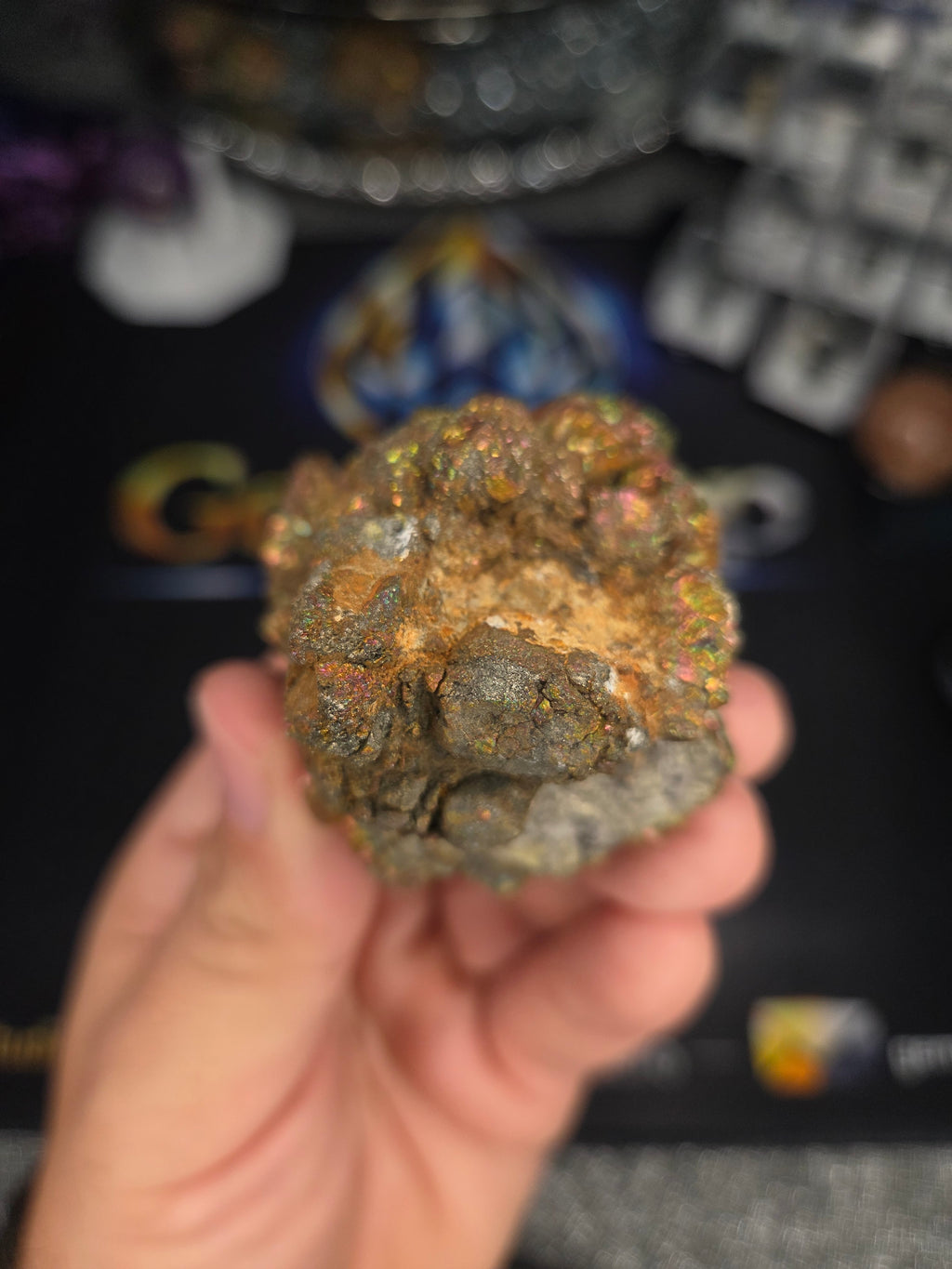 Natural Rainbow Iridescent Pyrite #008