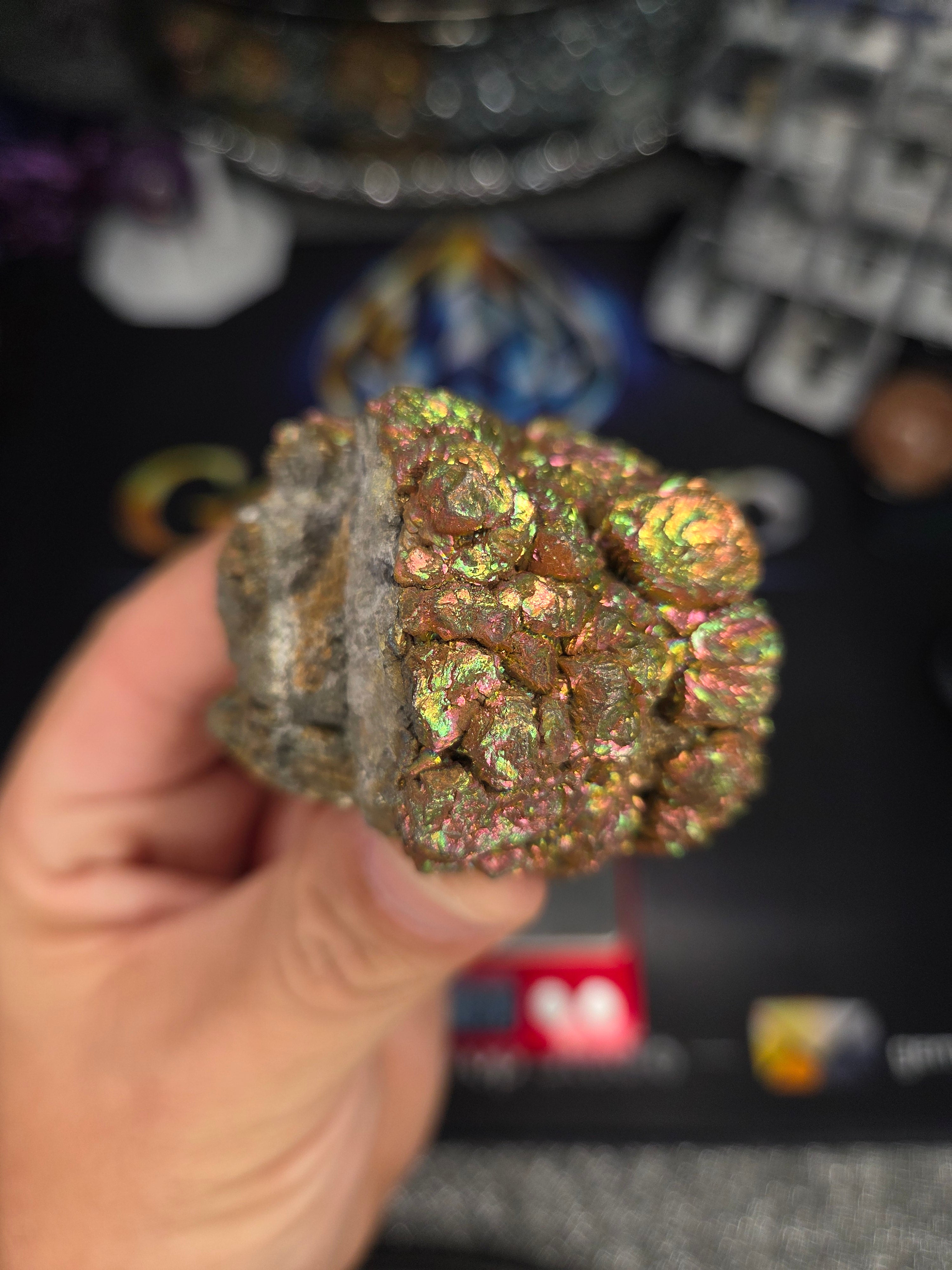 Natural Rainbow Iridescent Pyrite #008