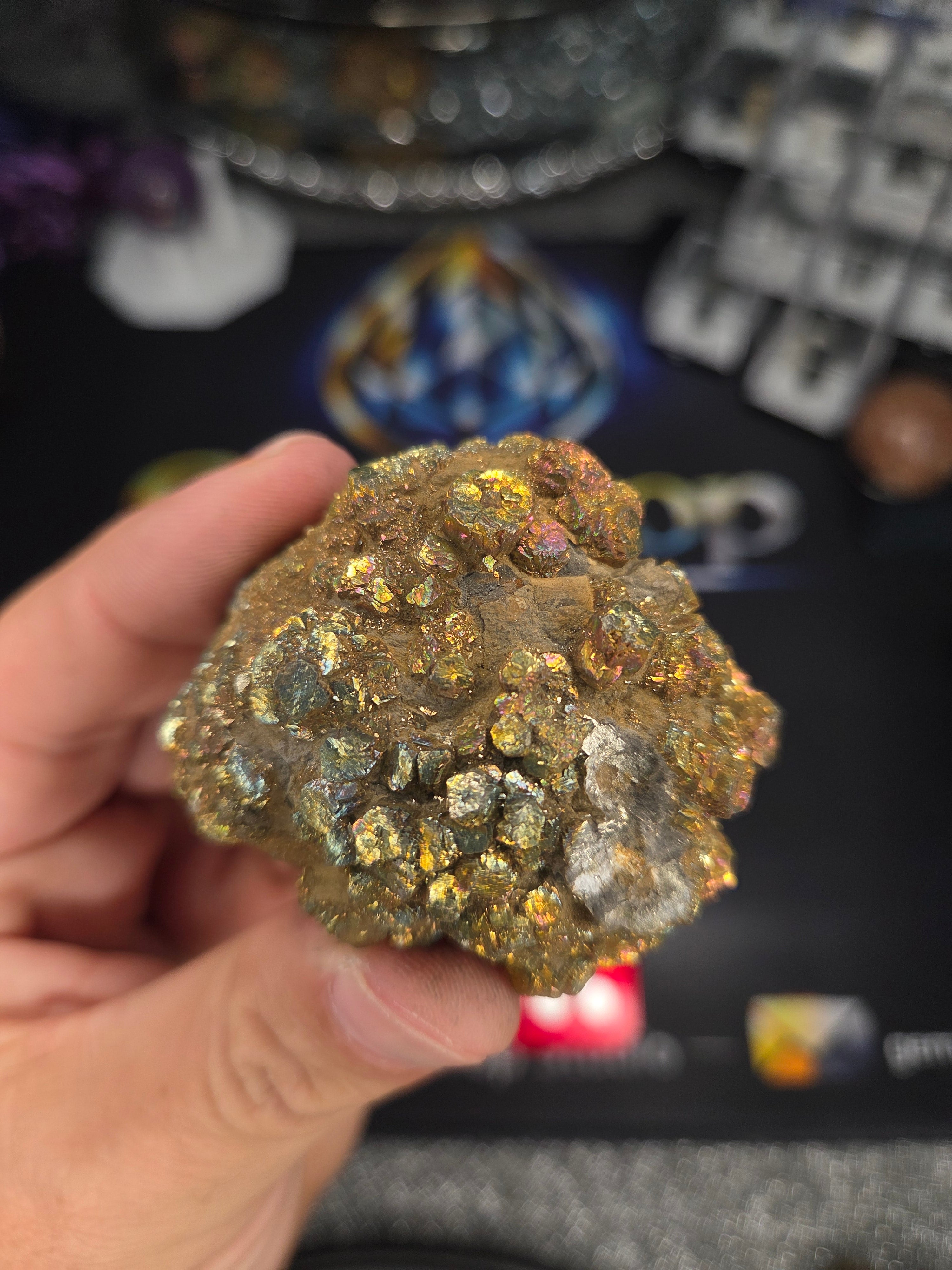 Natural Rainbow Iridescent Pyrite #009