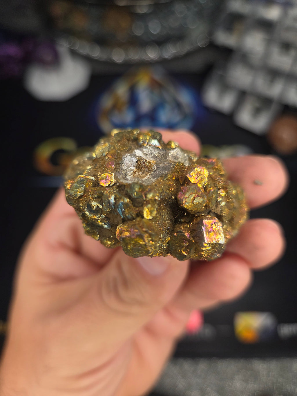 Natural Rainbow Iridescent Pyrite #009