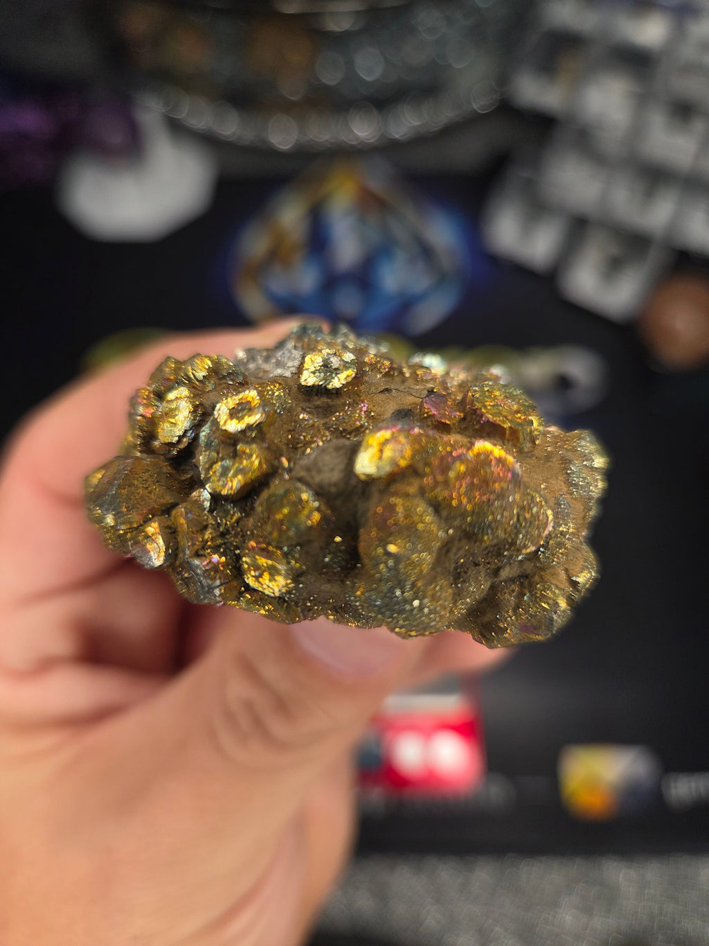 Natural Rainbow Iridescent Pyrite #009