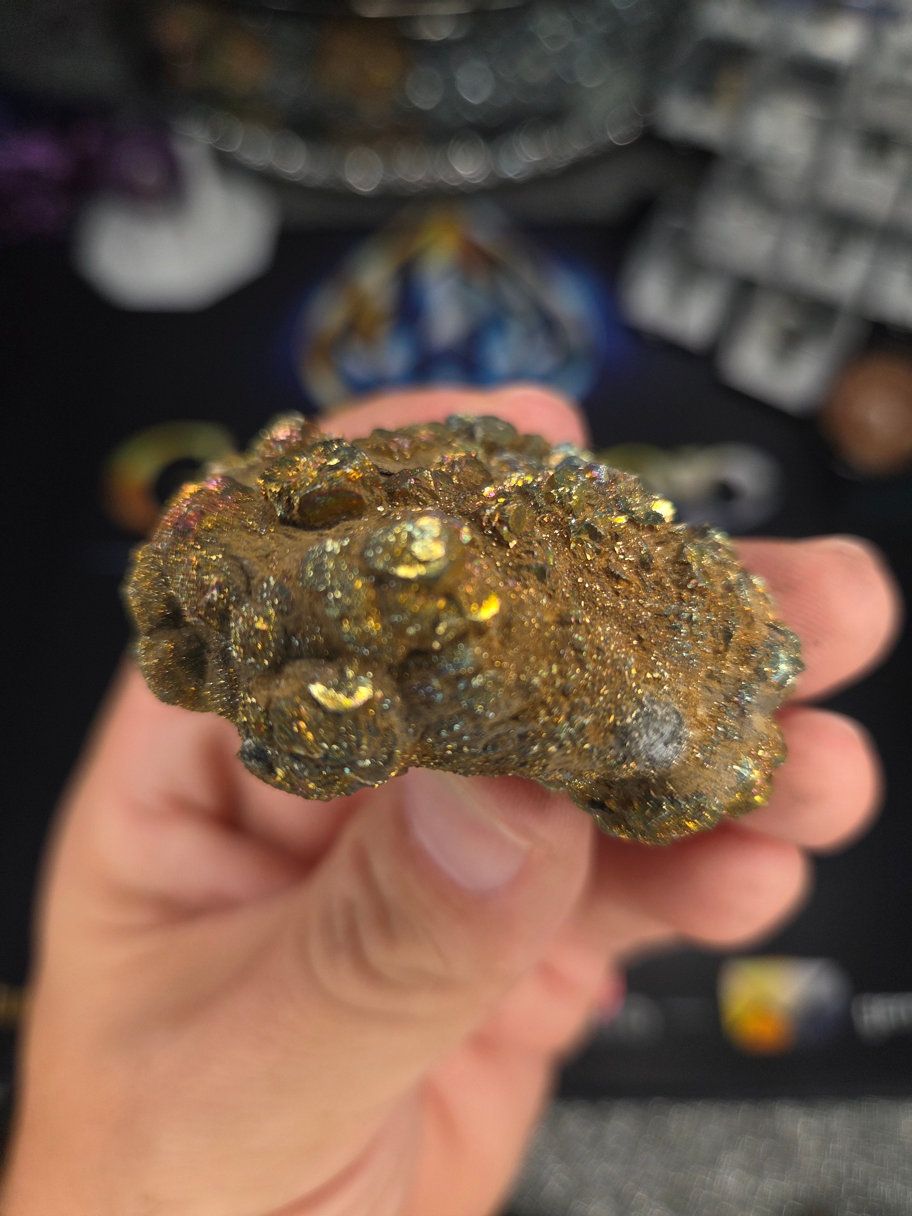 Natural Rainbow Iridescent Pyrite #009
