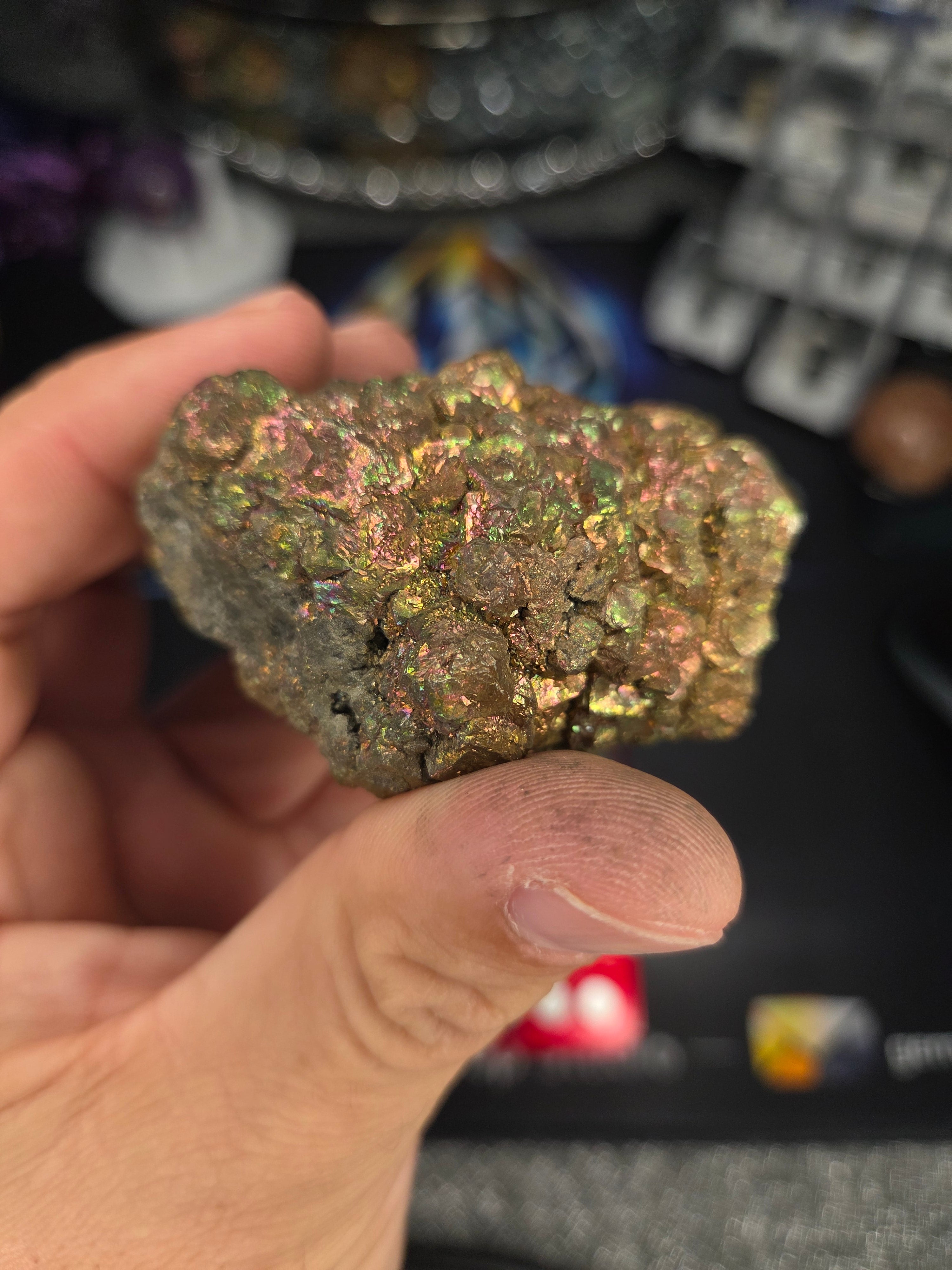 Natural Rainbow Iridescent Pyrite #010