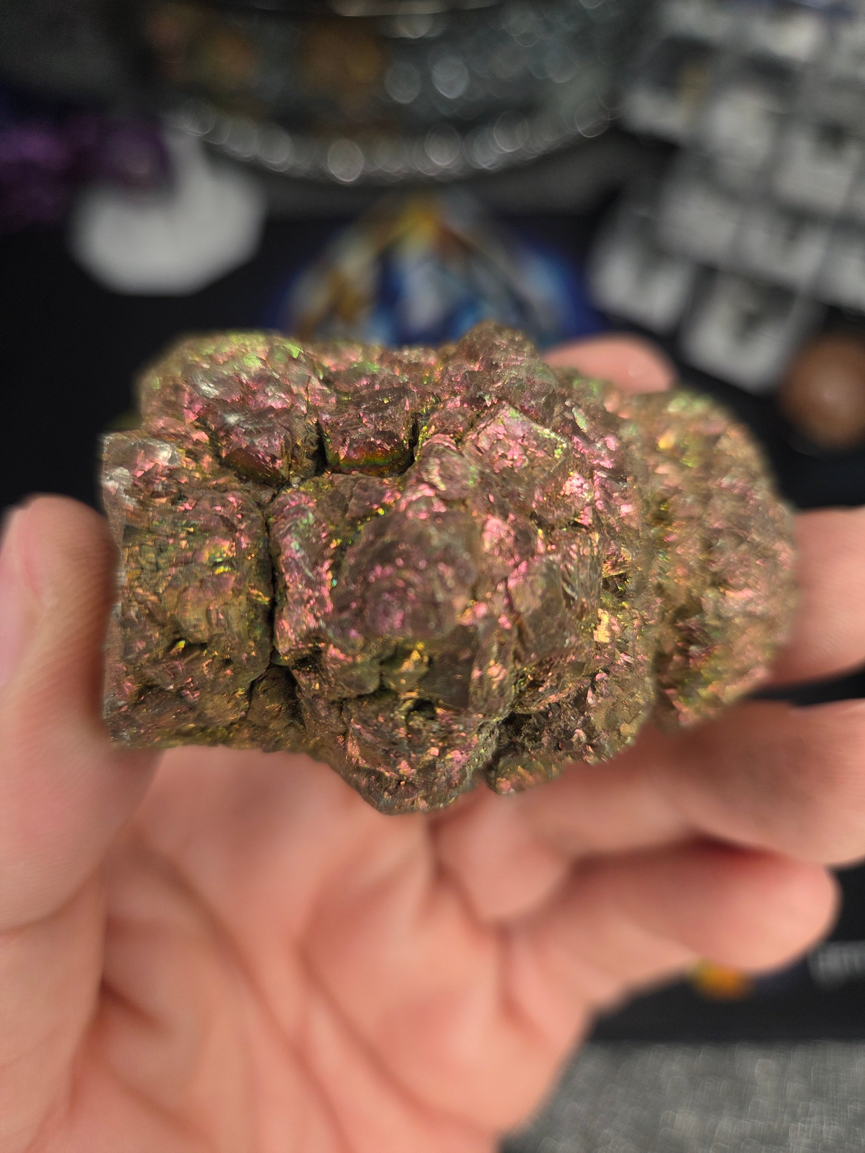 Natural Rainbow Iridescent Pyrite #010