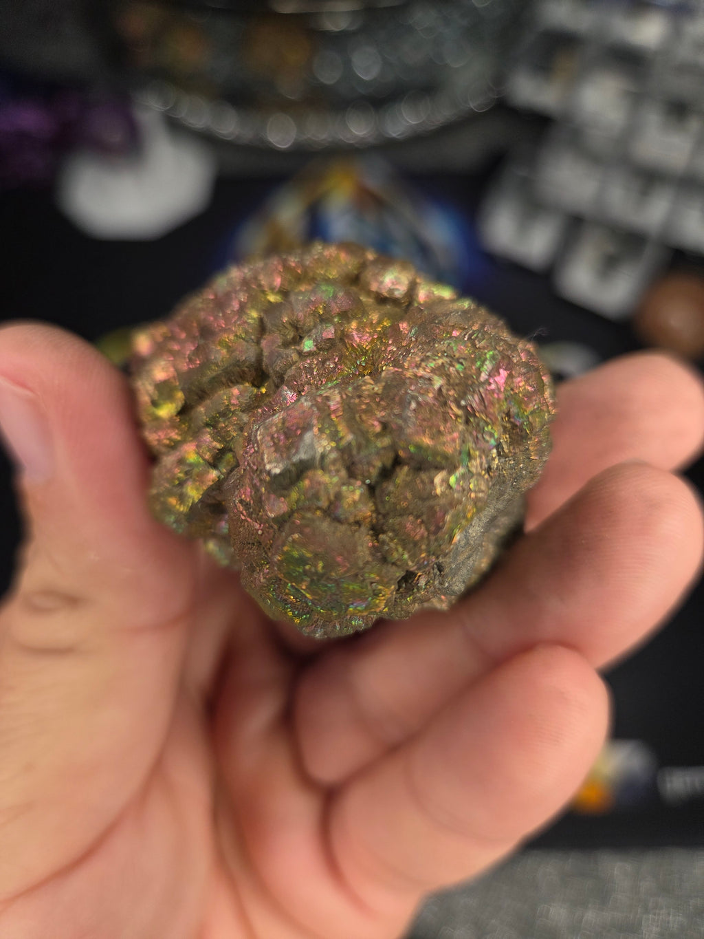 Natural Rainbow Iridescent Pyrite #010