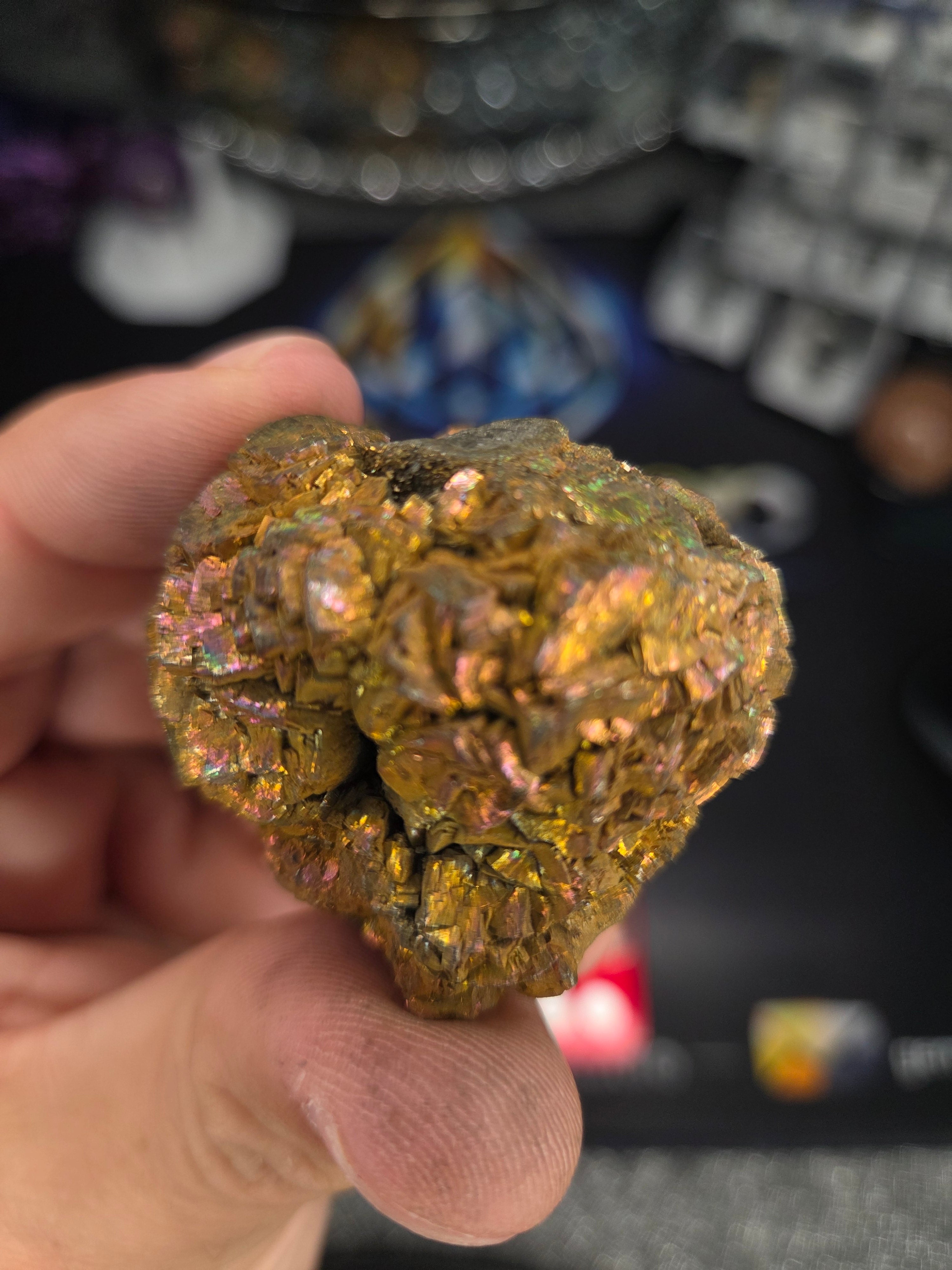 Natural Rainbow Iridescent Pyrite #011