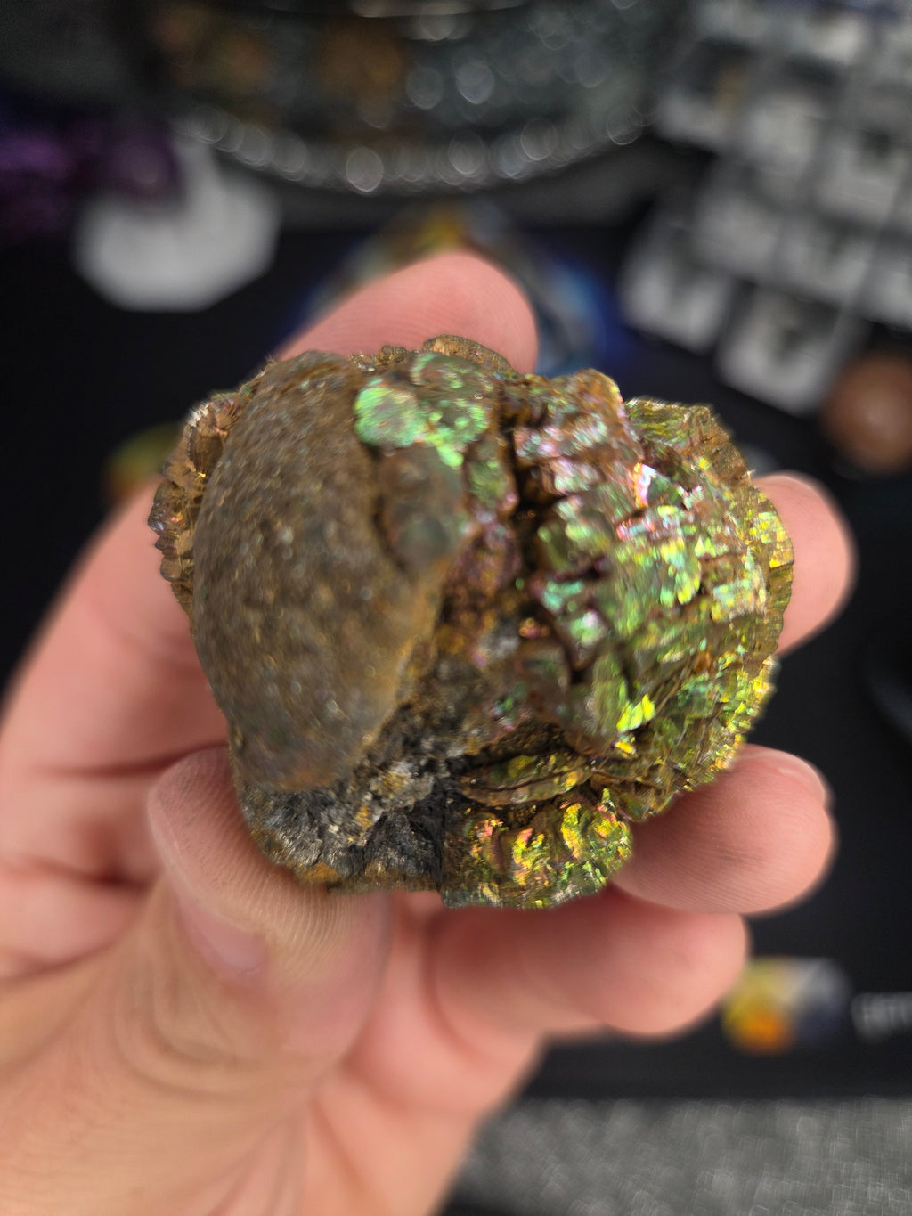 Natural Rainbow Iridescent Pyrite #011