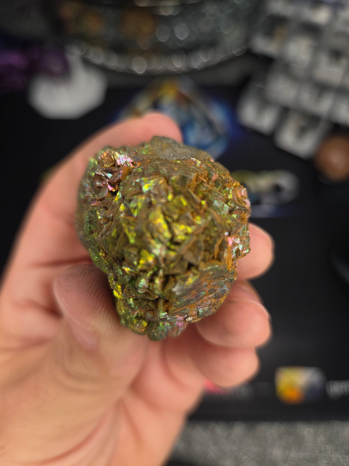 Natural Rainbow Iridescent Pyrite #011