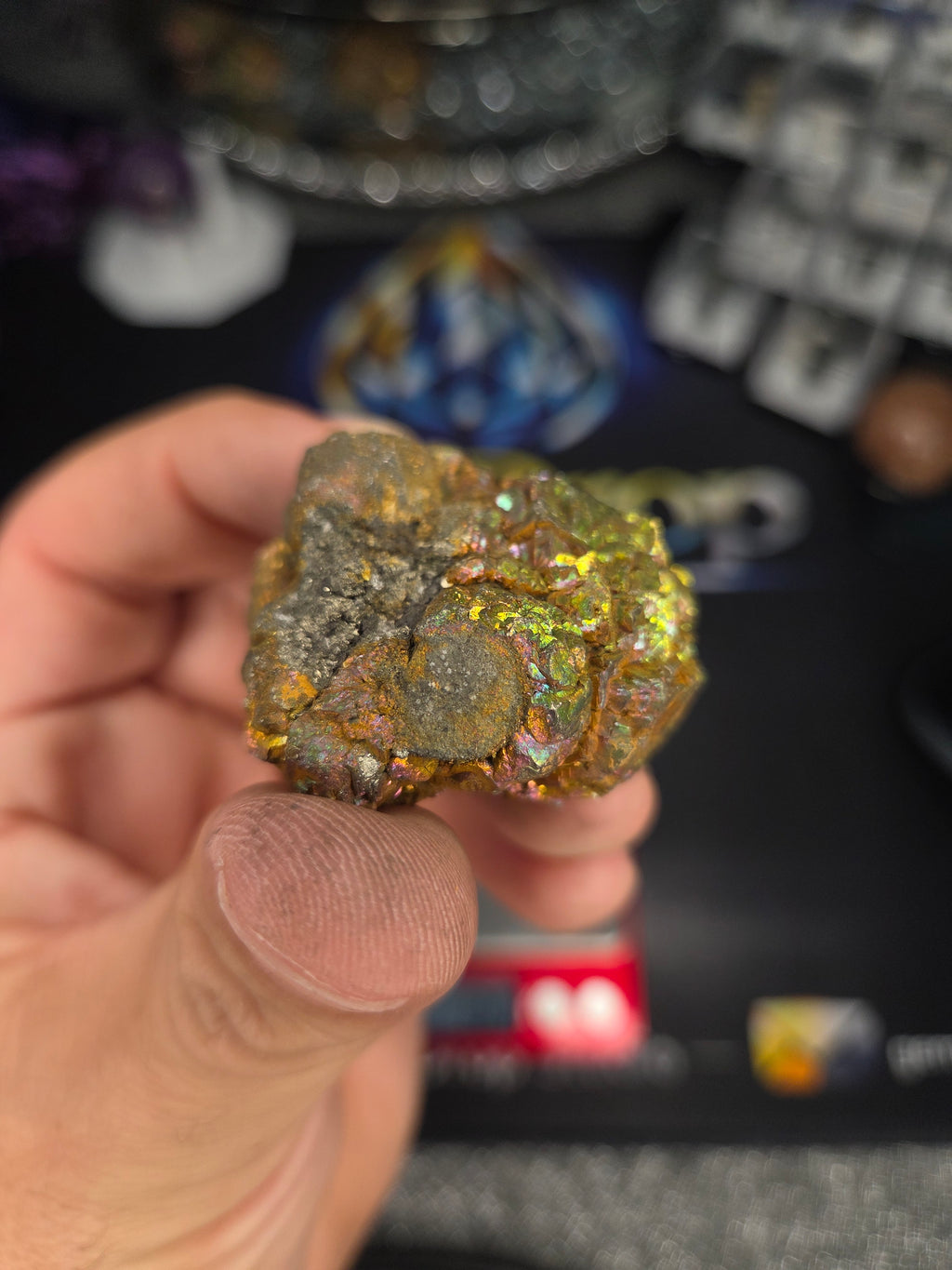 Natural Rainbow Iridescent Pyrite #011