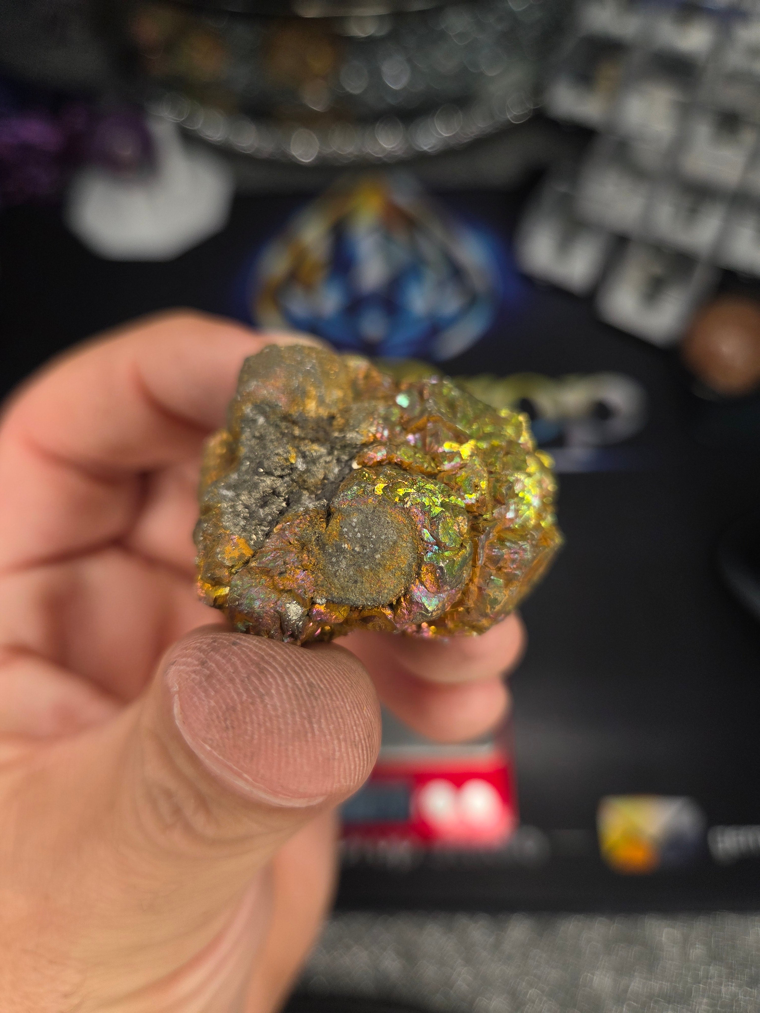 Natural Rainbow Iridescent Pyrite #011