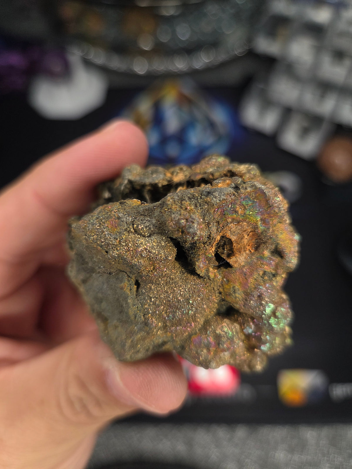 Natural Rainbow Iridescent Pyrite #012