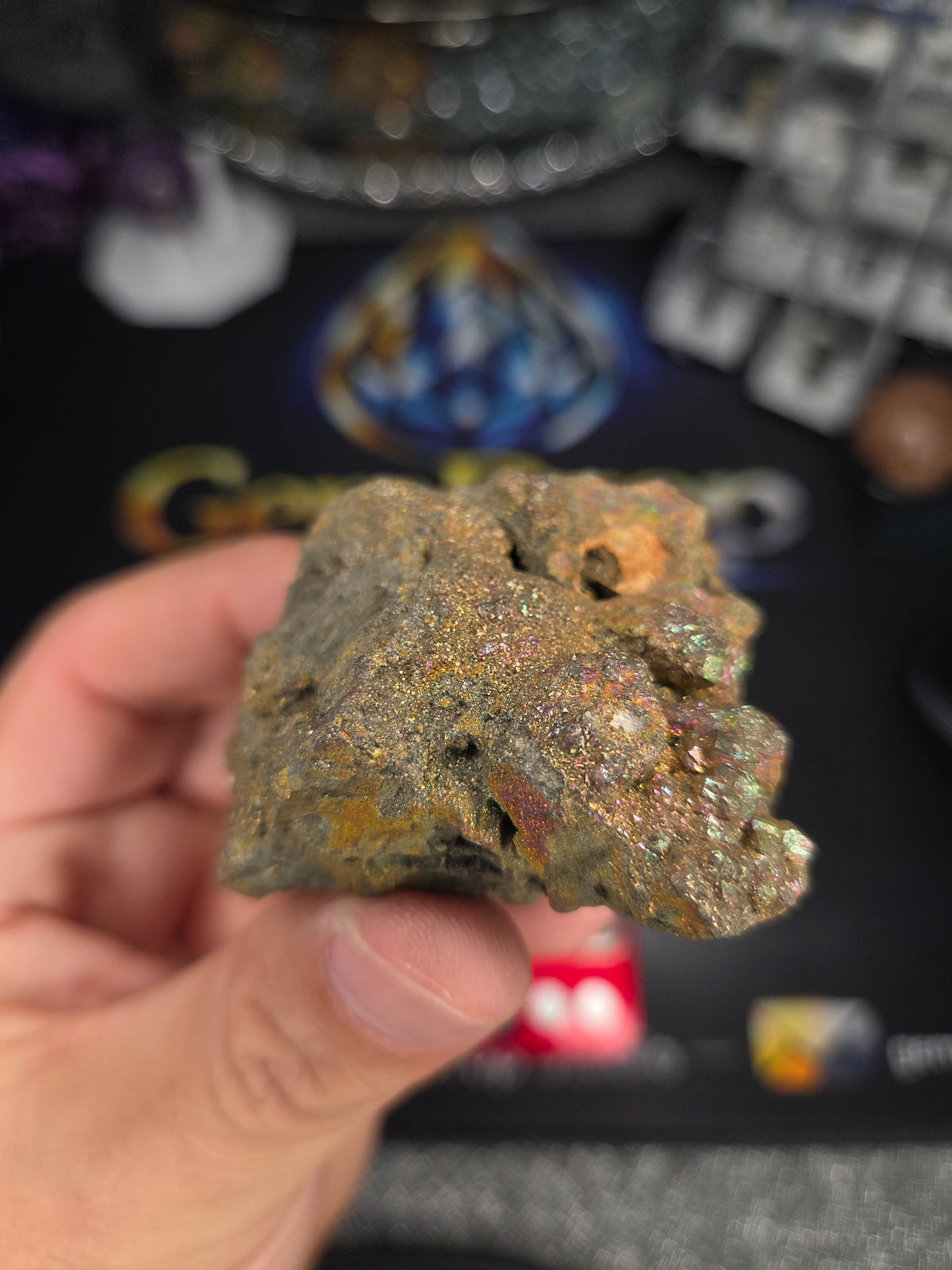 Natural Rainbow Iridescent Pyrite #012