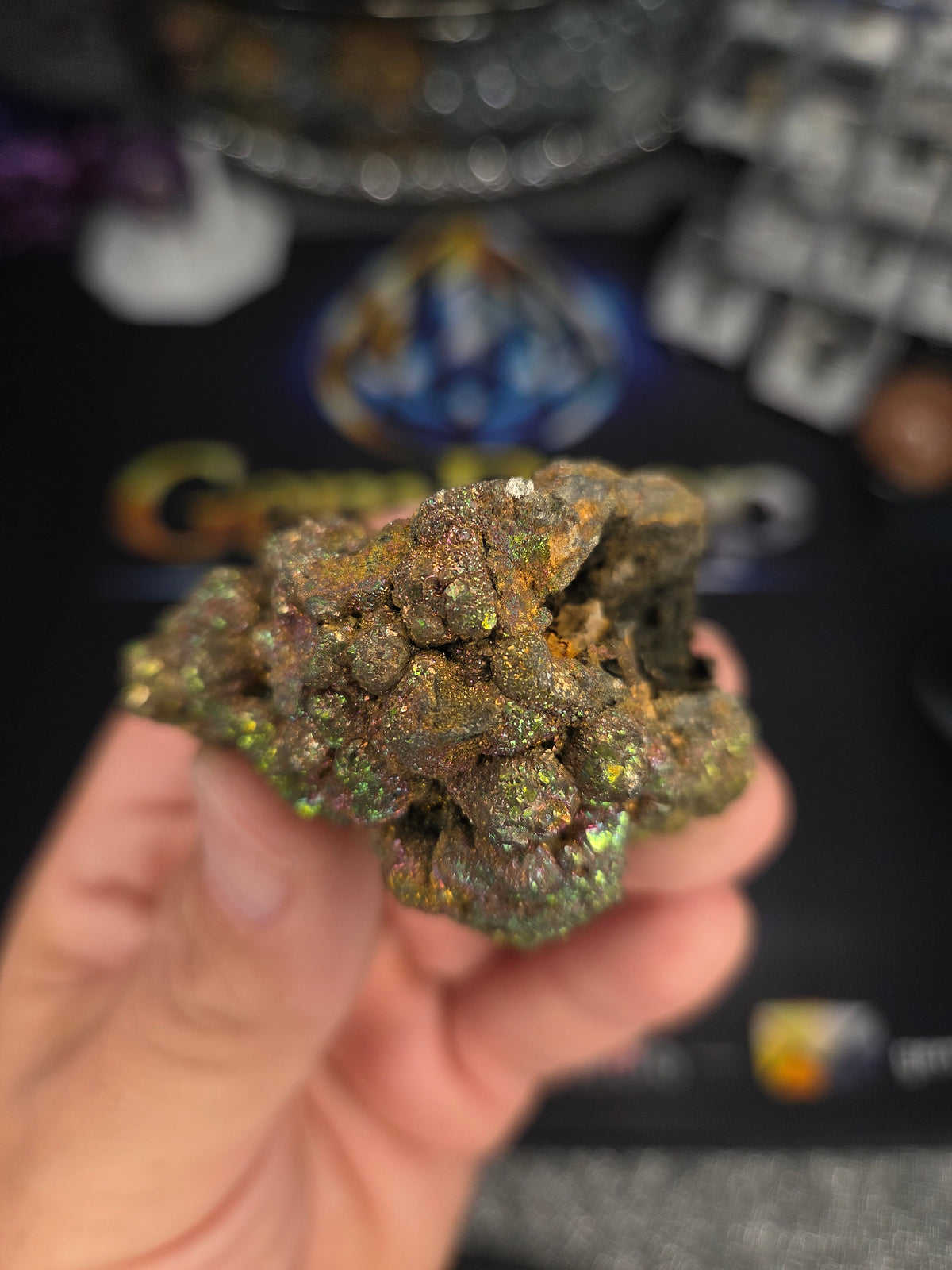 Natural Rainbow Iridescent Pyrite #012