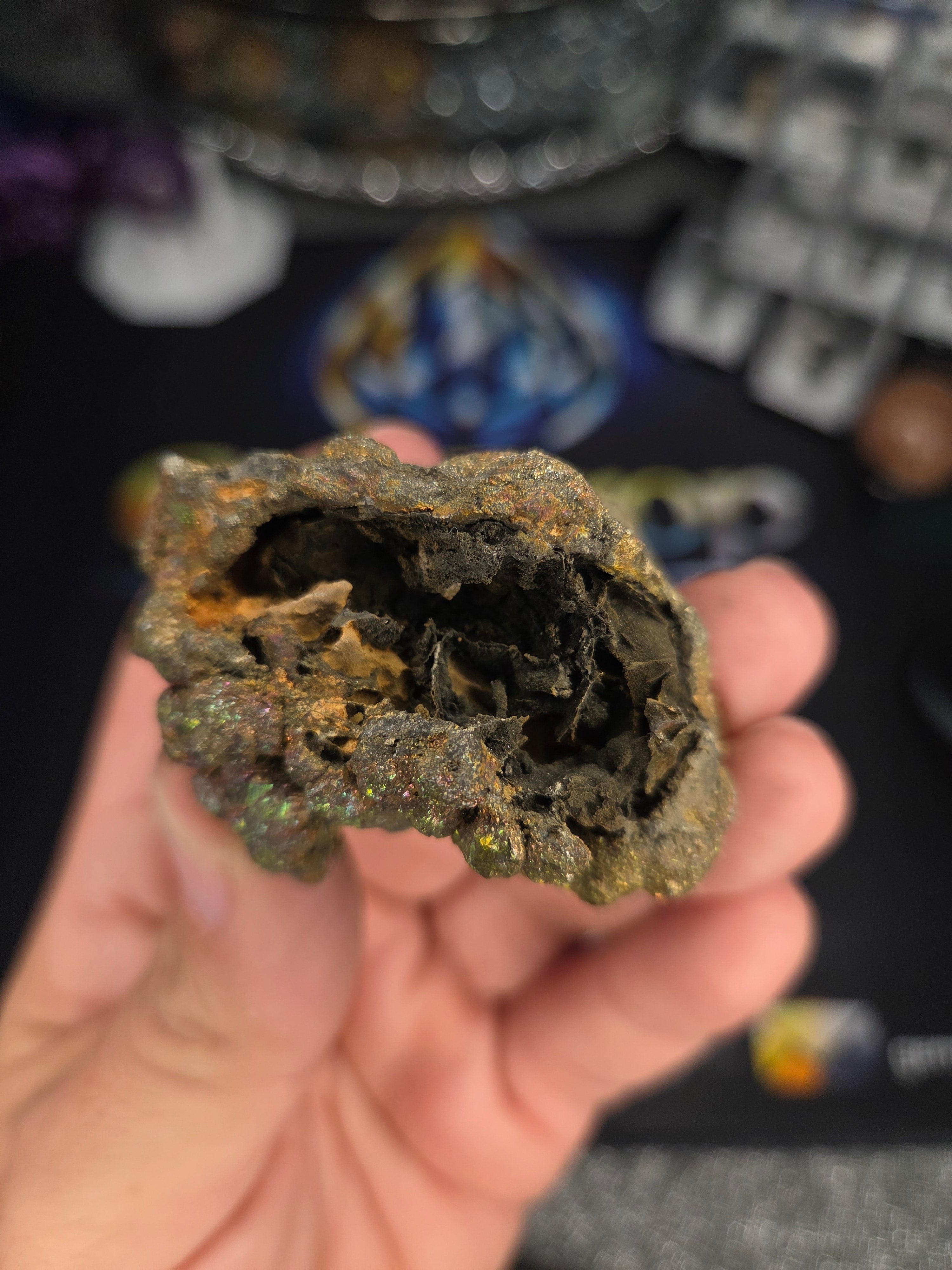 Natural Rainbow Iridescent Pyrite #012