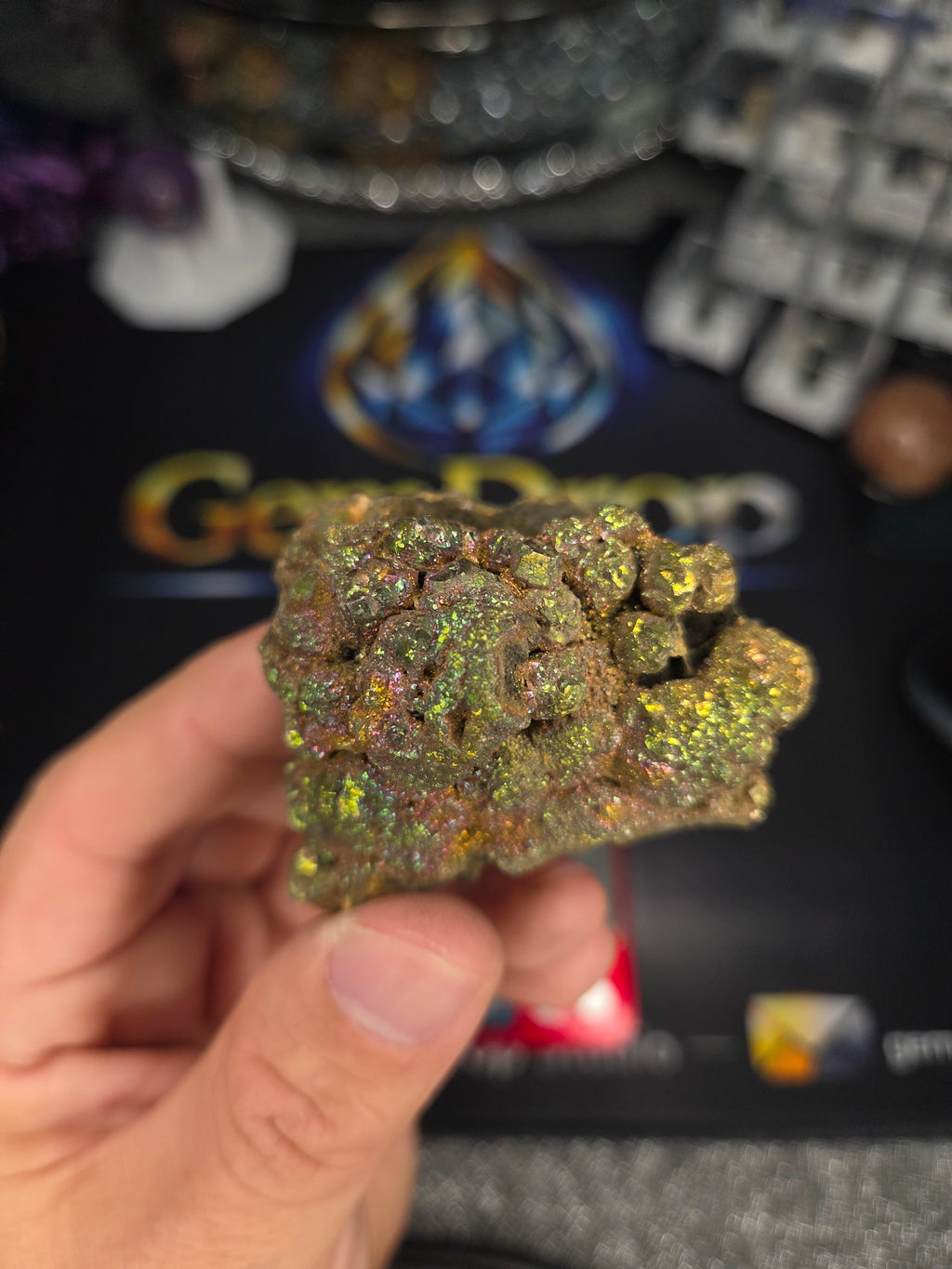 Natural Rainbow Iridescent Pyrite #012
