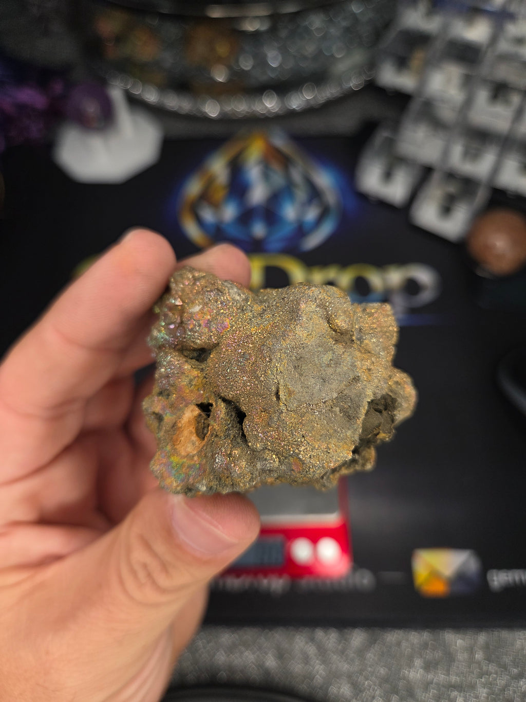 Natural Rainbow Iridescent Pyrite #012