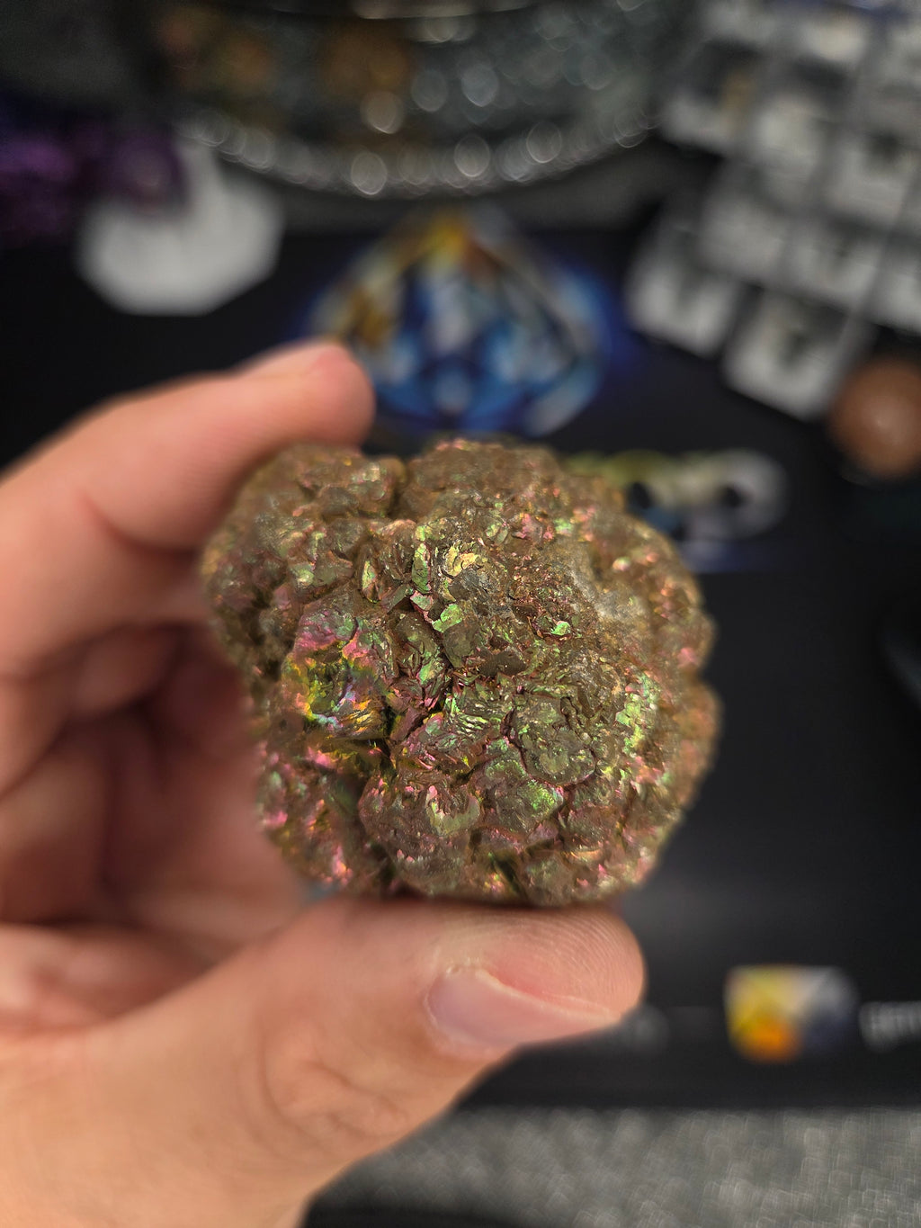 Natural Rainbow Iridescent Pyrite #013