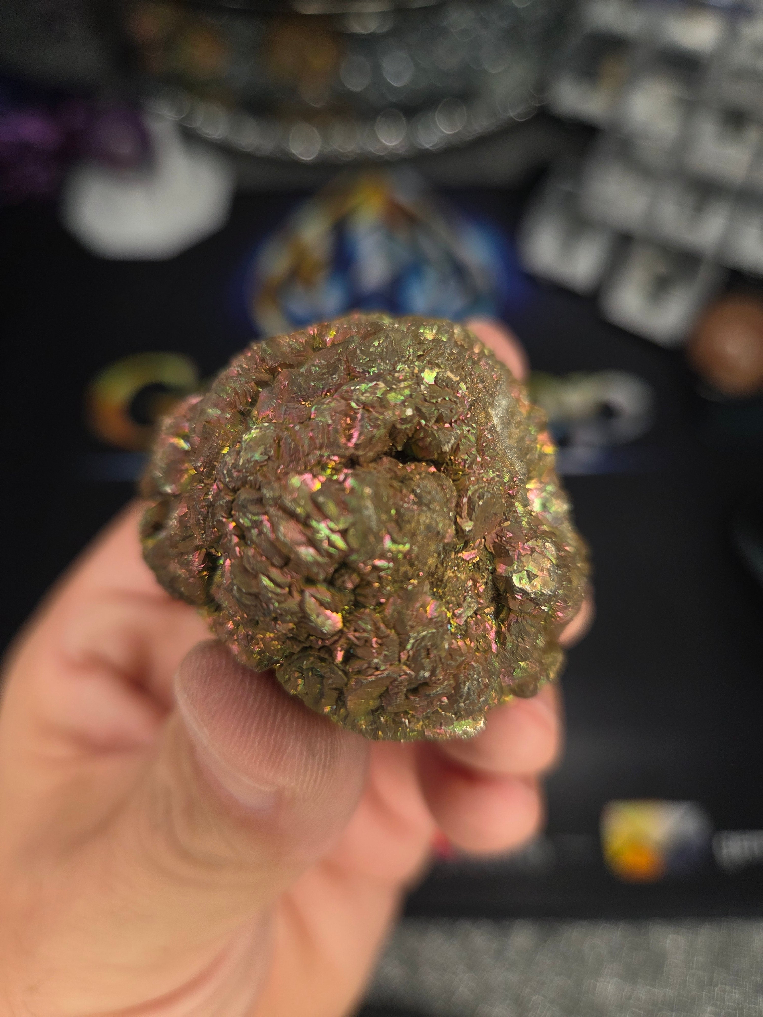 Natural Rainbow Iridescent Pyrite #013