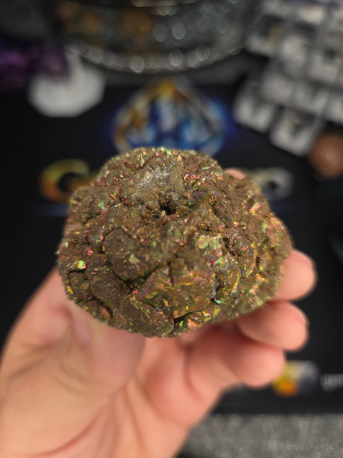 Natural Rainbow Iridescent Pyrite #013