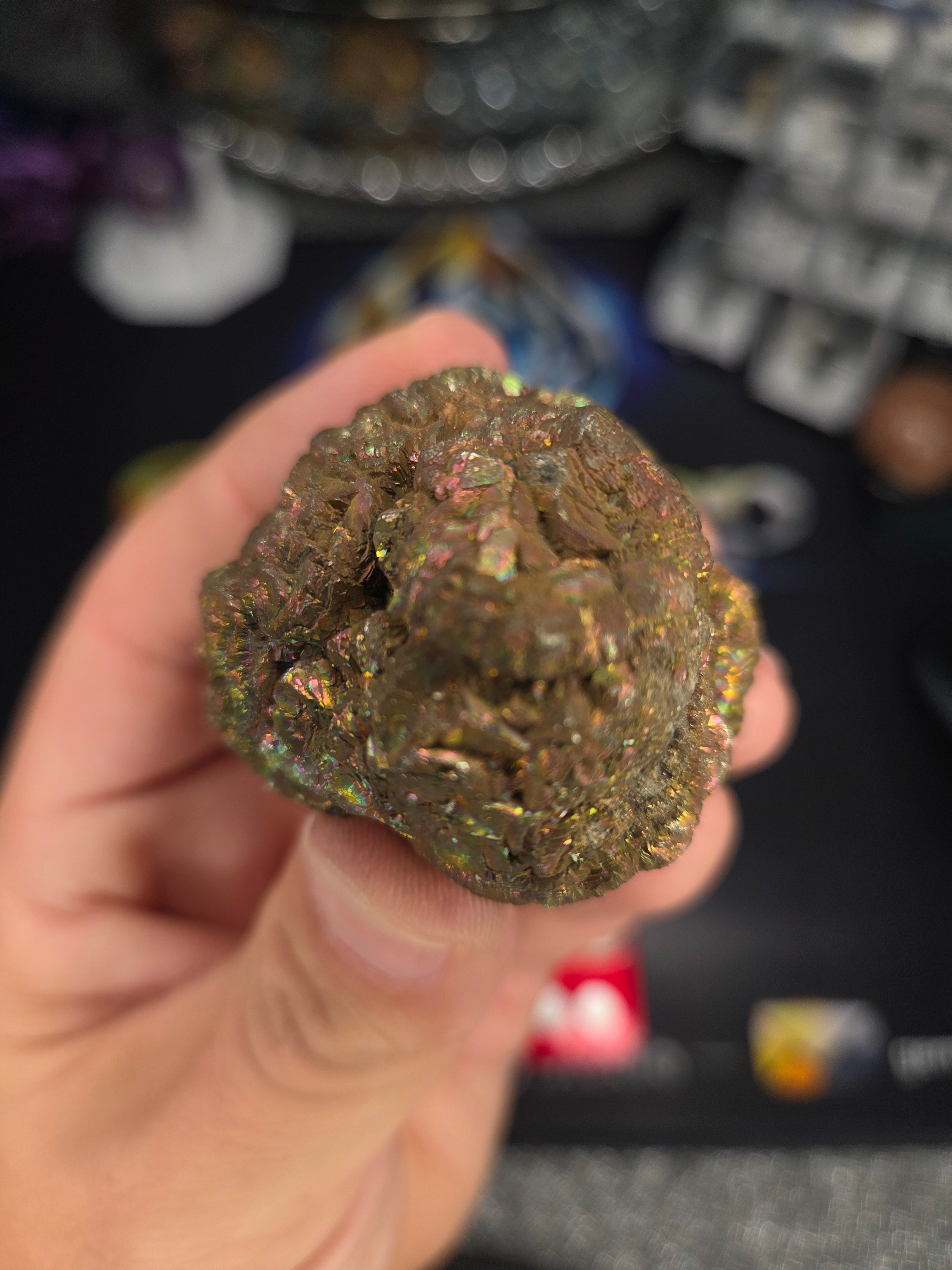 Natural Rainbow Iridescent Pyrite #013
